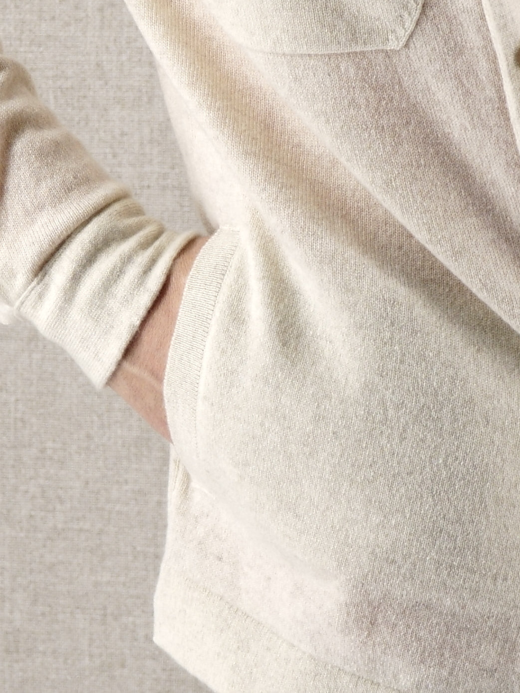 Safari Shirt Light Natural 100% Cashmere