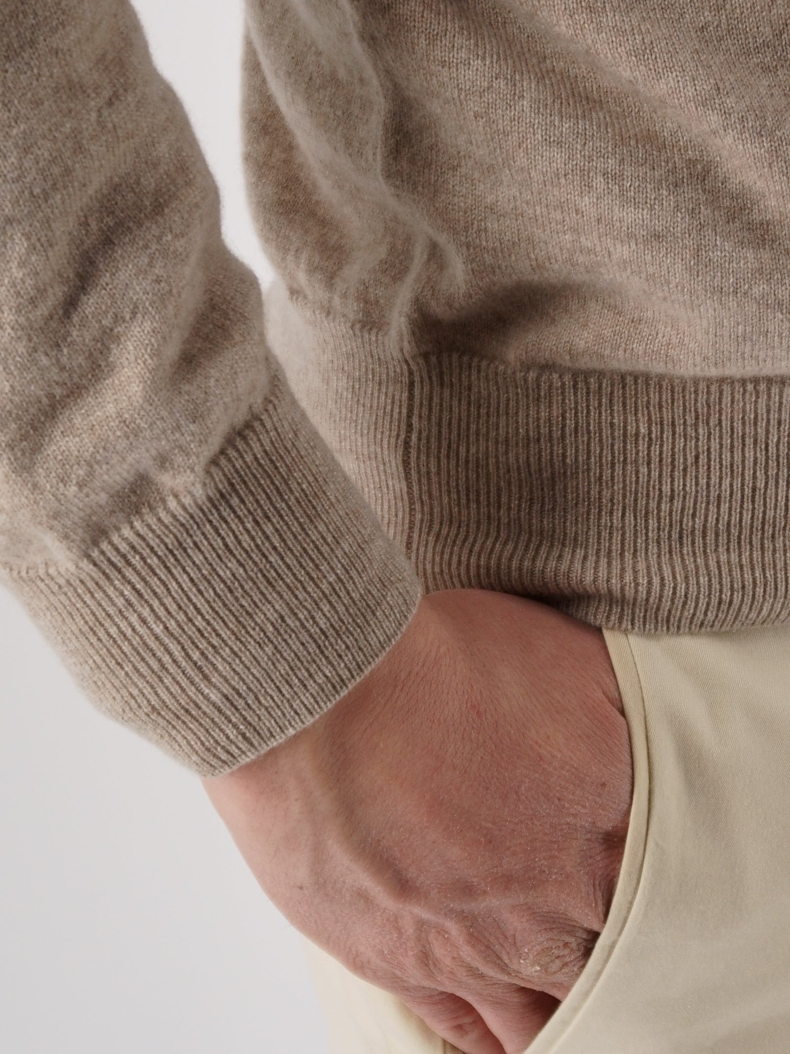 100% Cashmere Knitted Polo Arachide