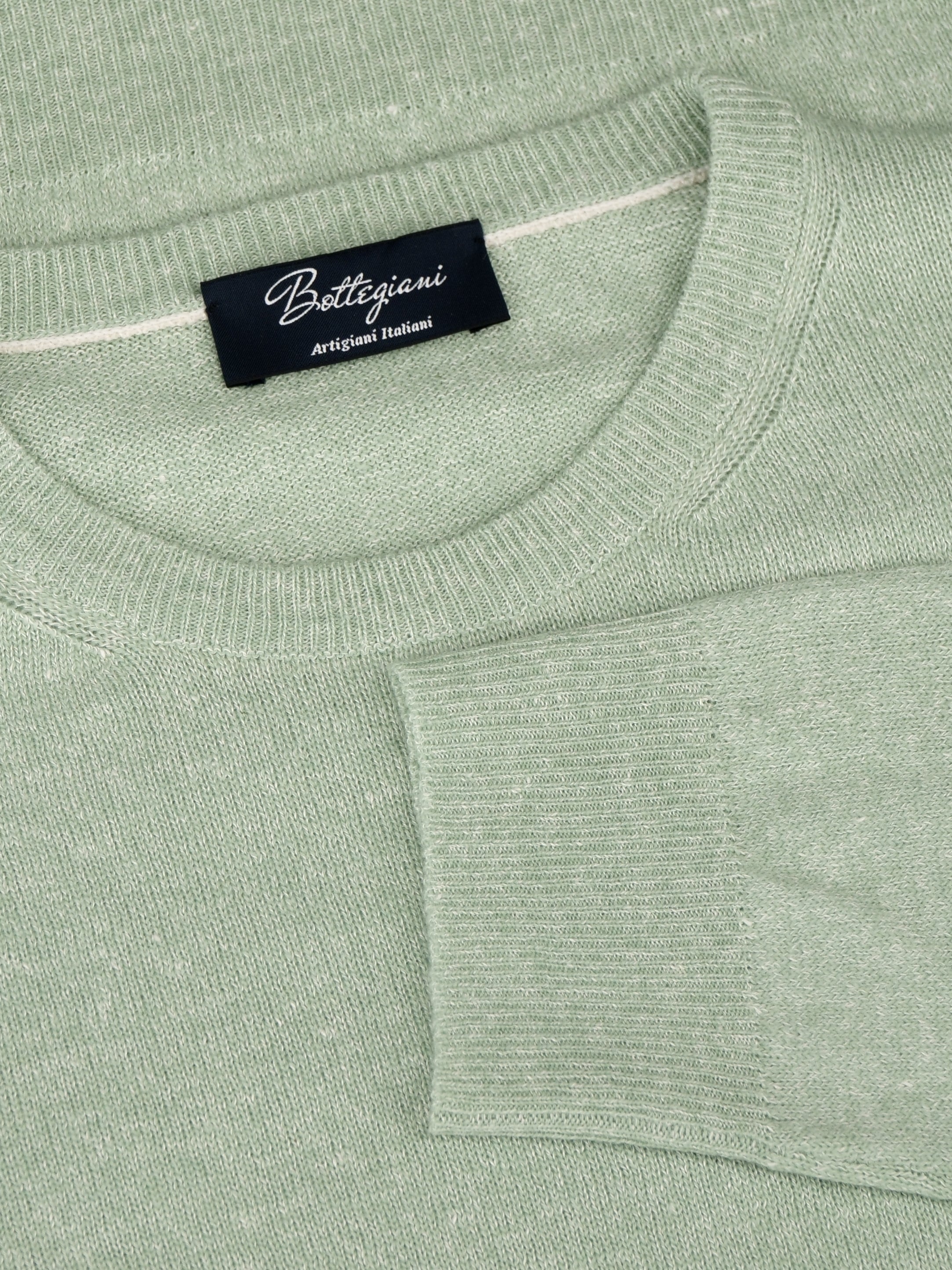 Crew Neck Calathea Aniseed 58% Cashmere 42% Linen