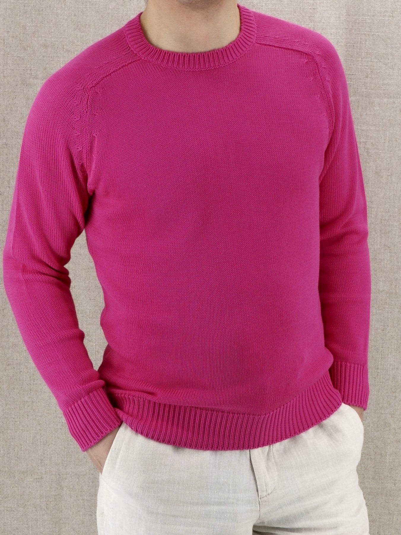 Sella Crew Neck Wild Berry 100% Cotton