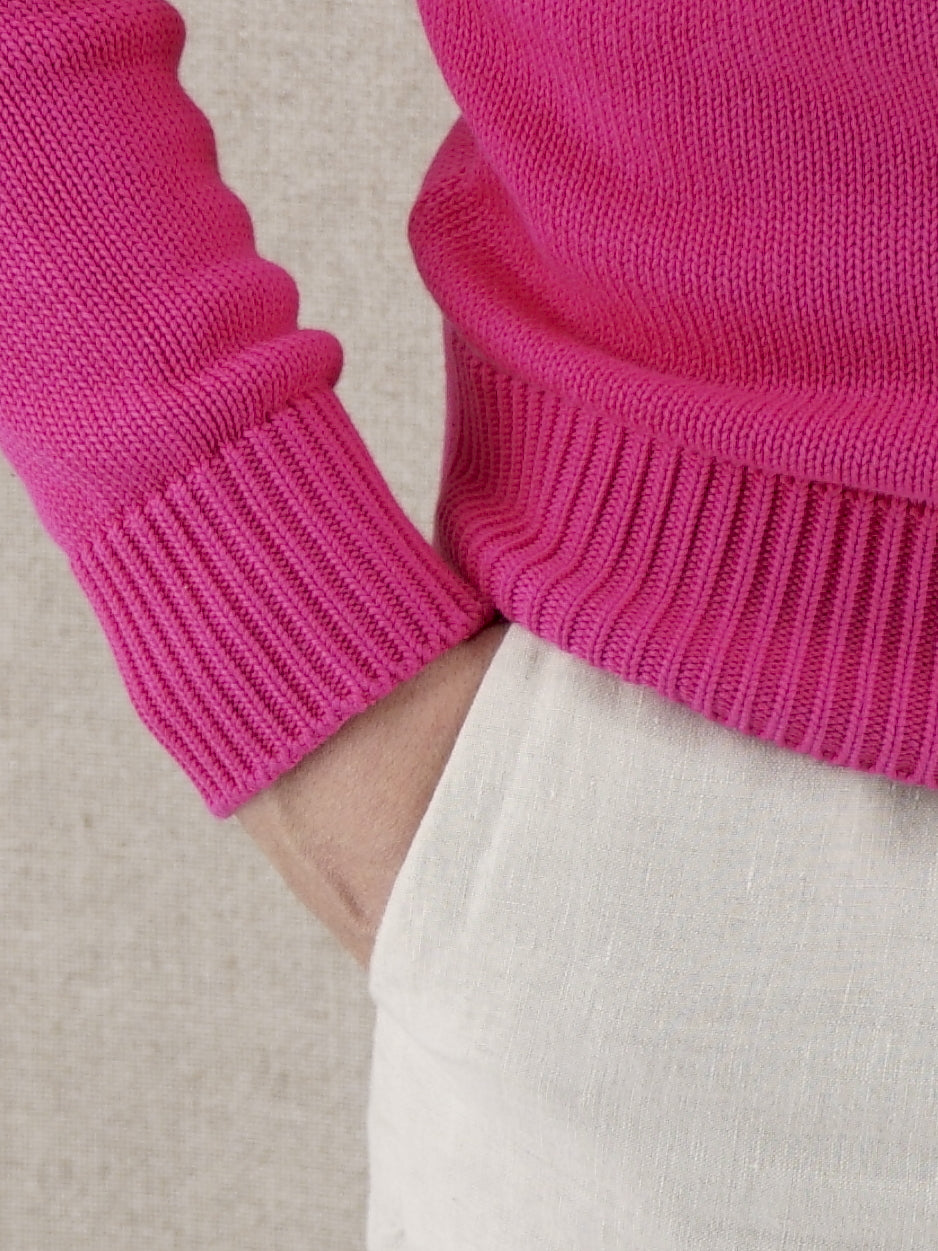 Sella Crew Neck Wild Berry 100% Cotton