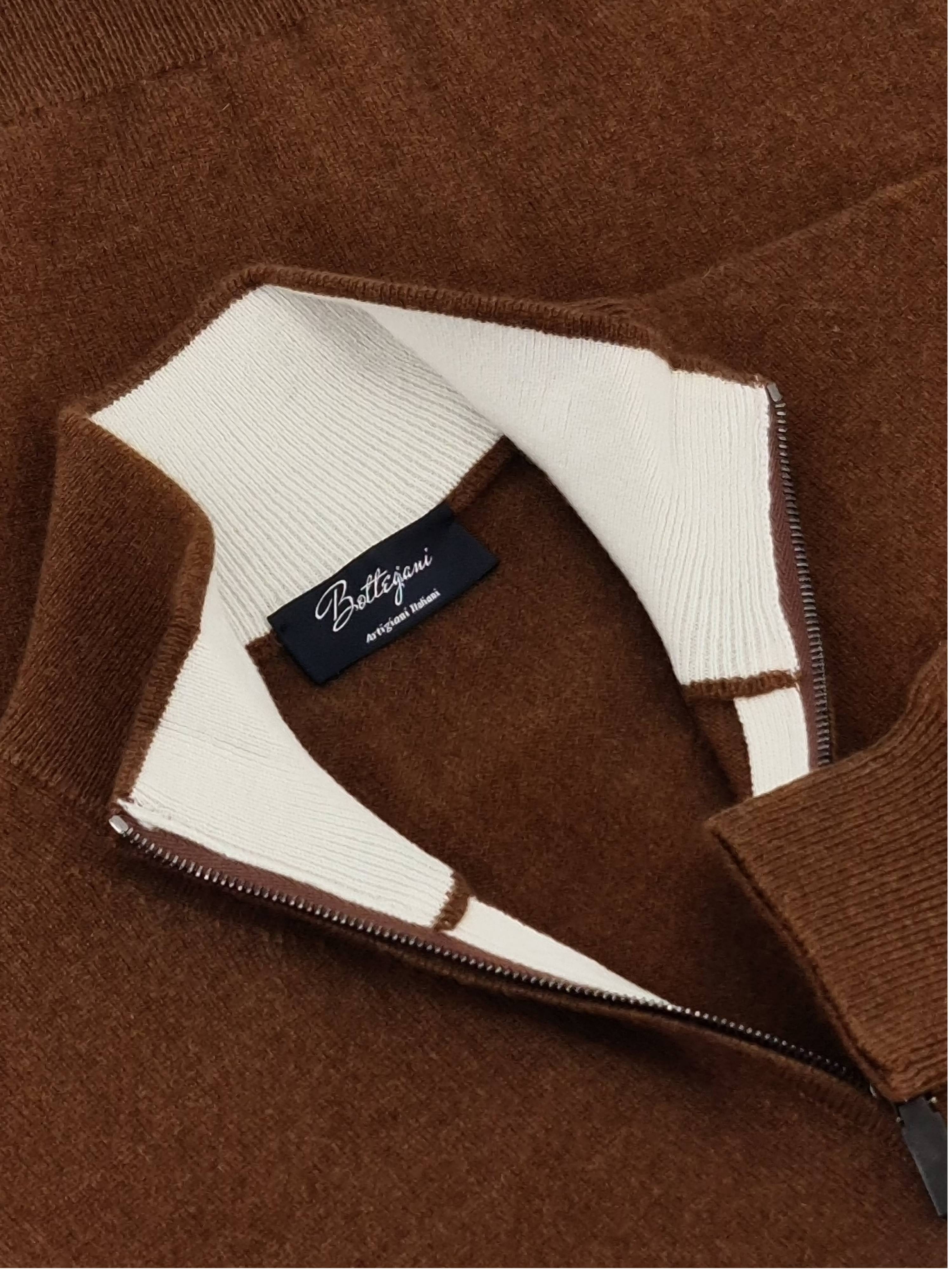 Full-Zip Tabacco 100% Cashmere