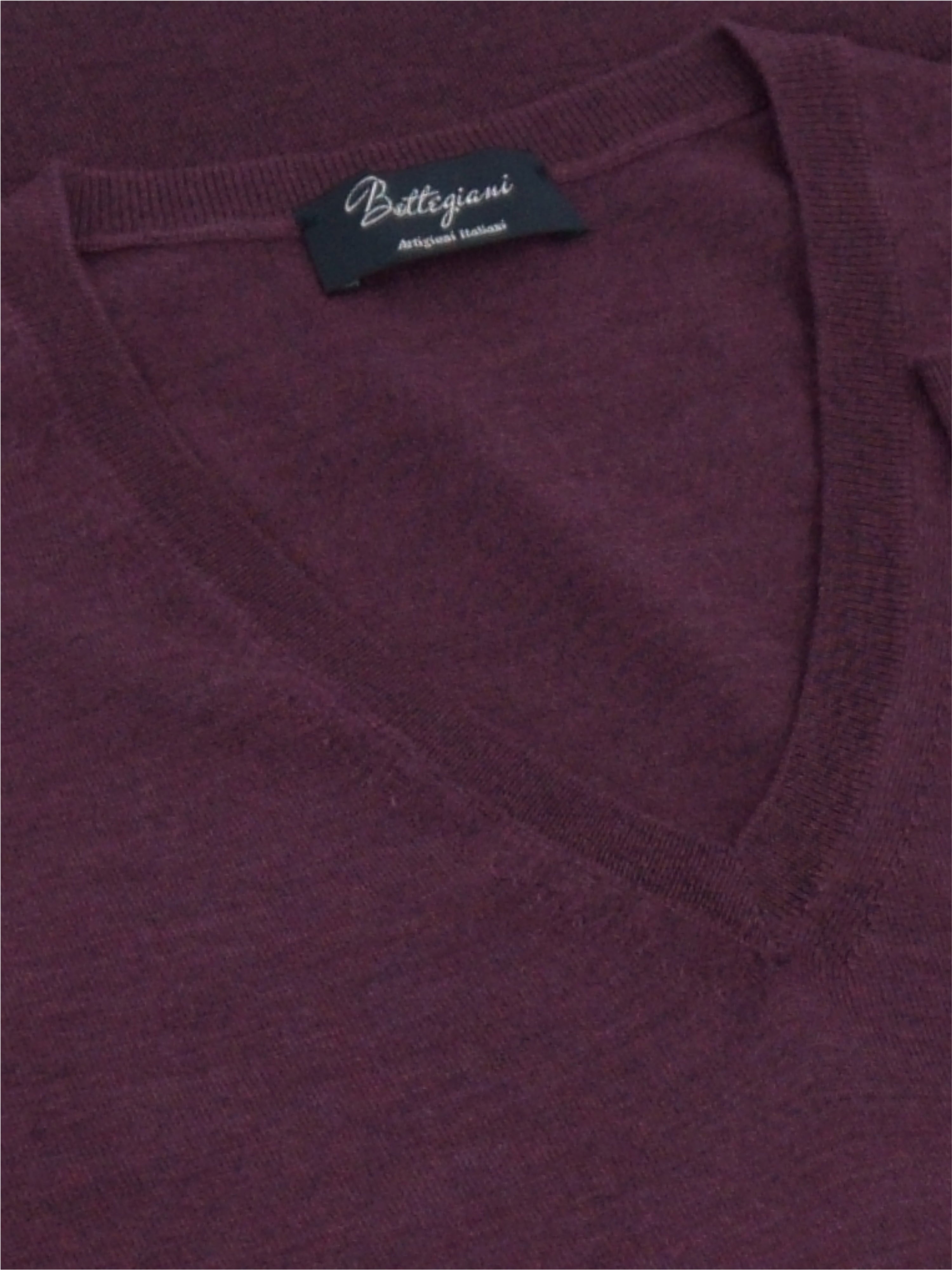 V-neck Ultralight Red Purple 100% Wool
