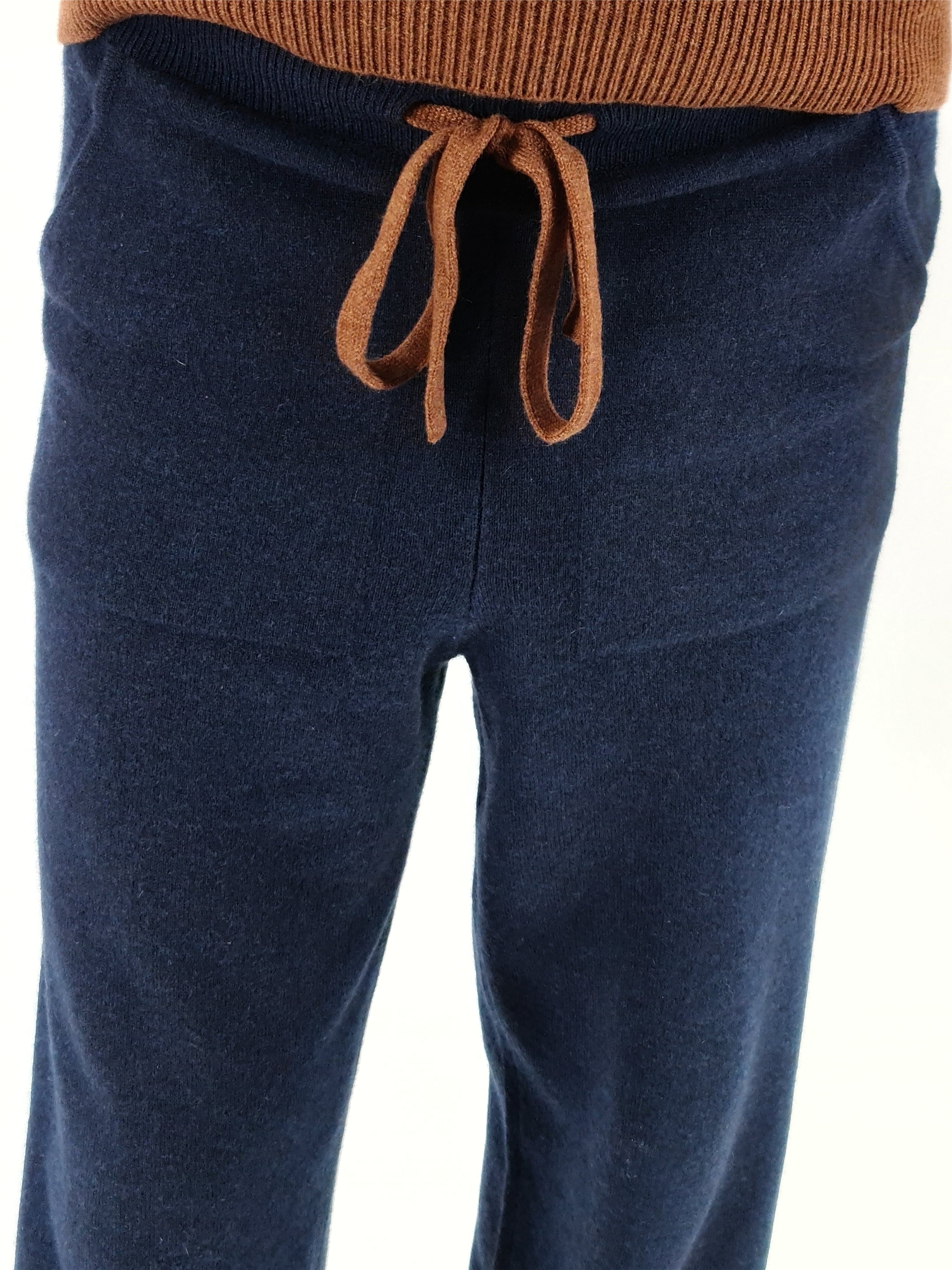 Pants 100% Cashmere Bourbon Blue
