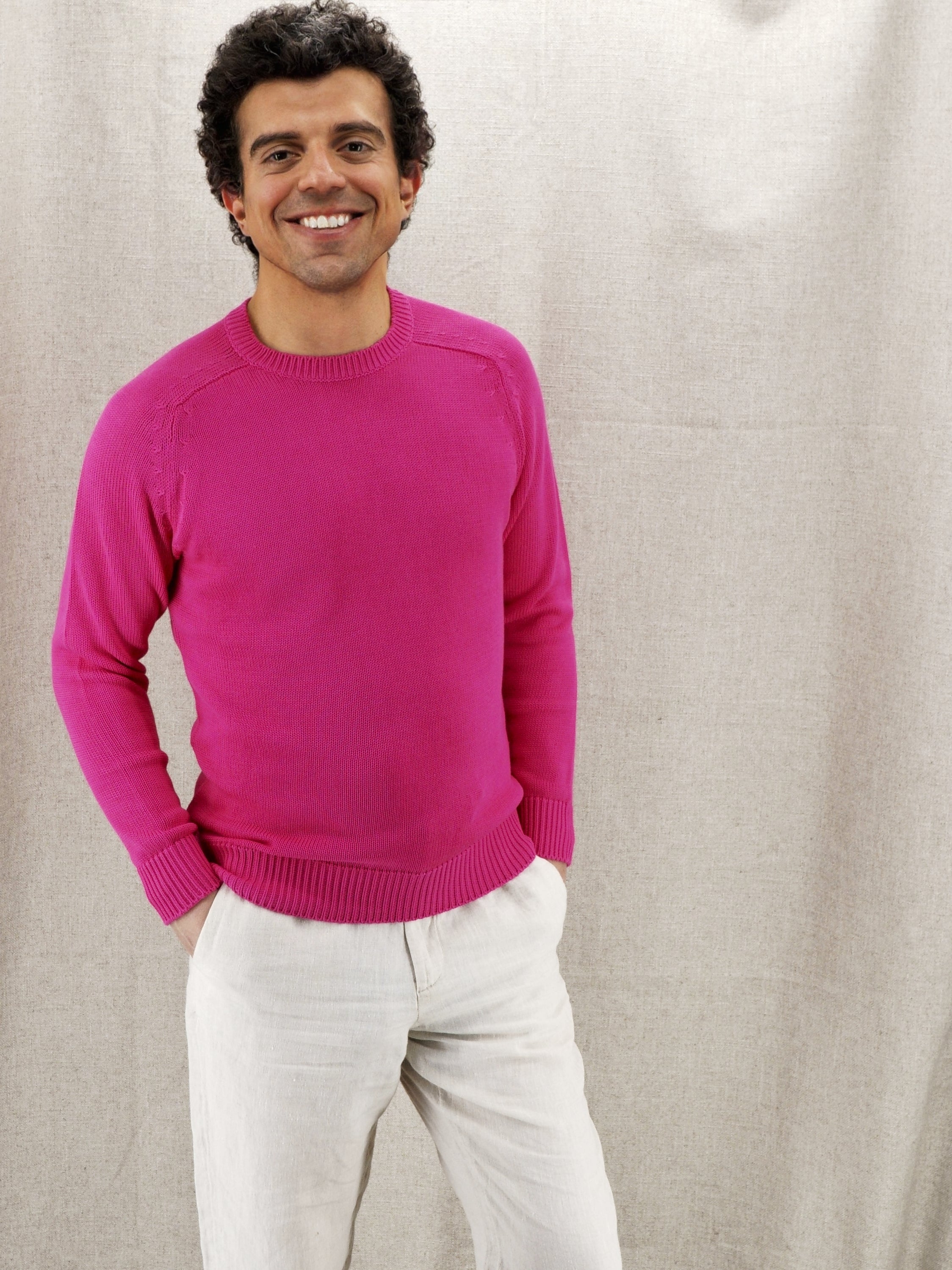 Sella Crew Neck Wild Berry 100% Cotton