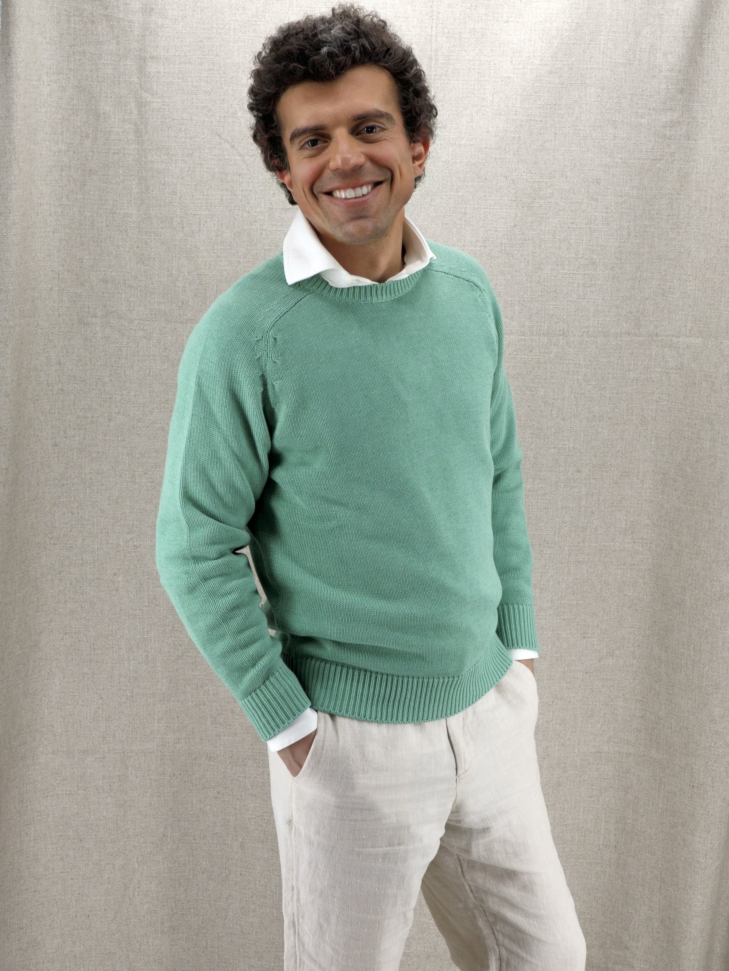 Sella Crew Neck Acquamare 100% Cotton