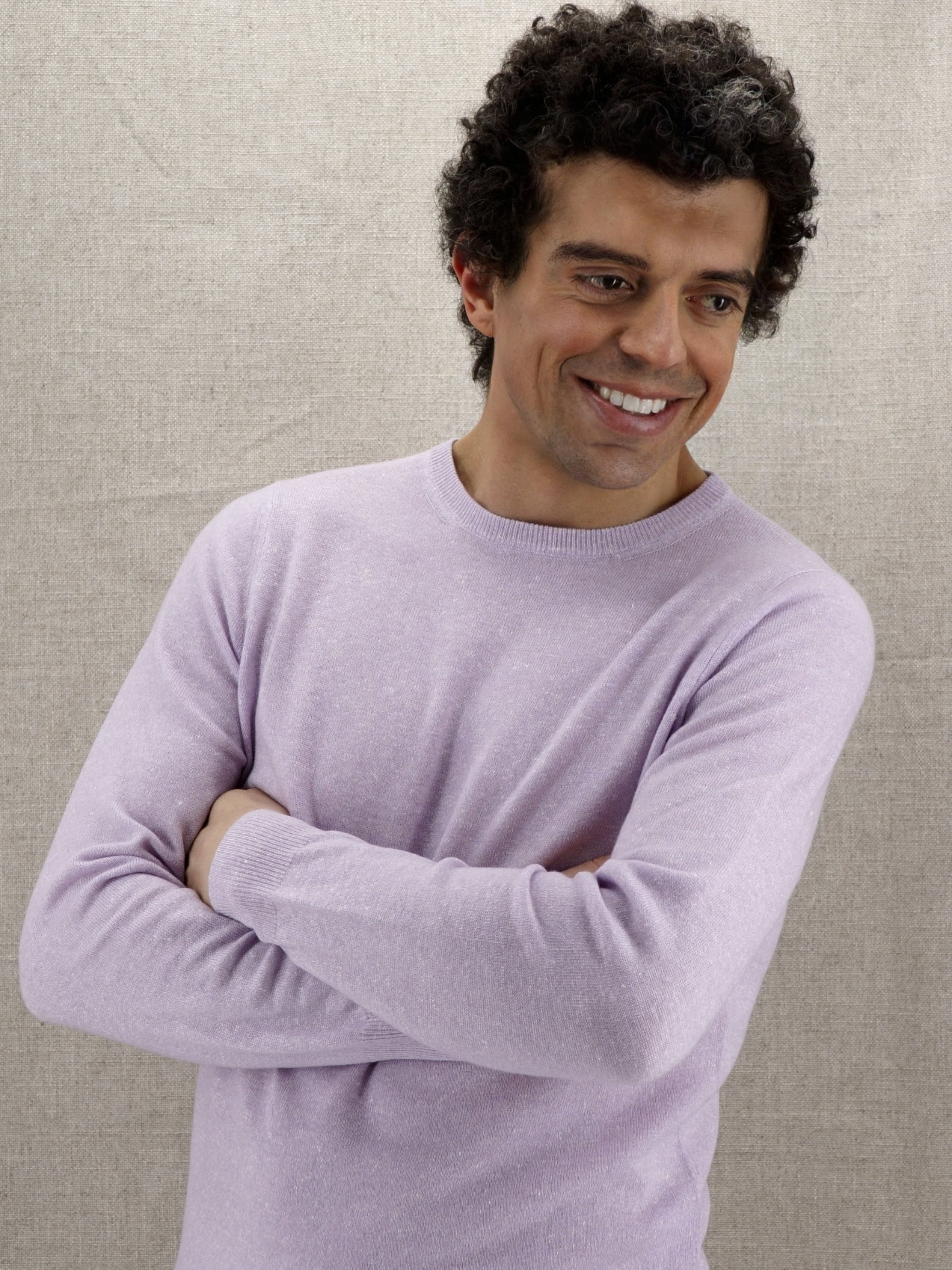 Crew Neck Calathea Cardamine 58% Cashmere 42% Linen