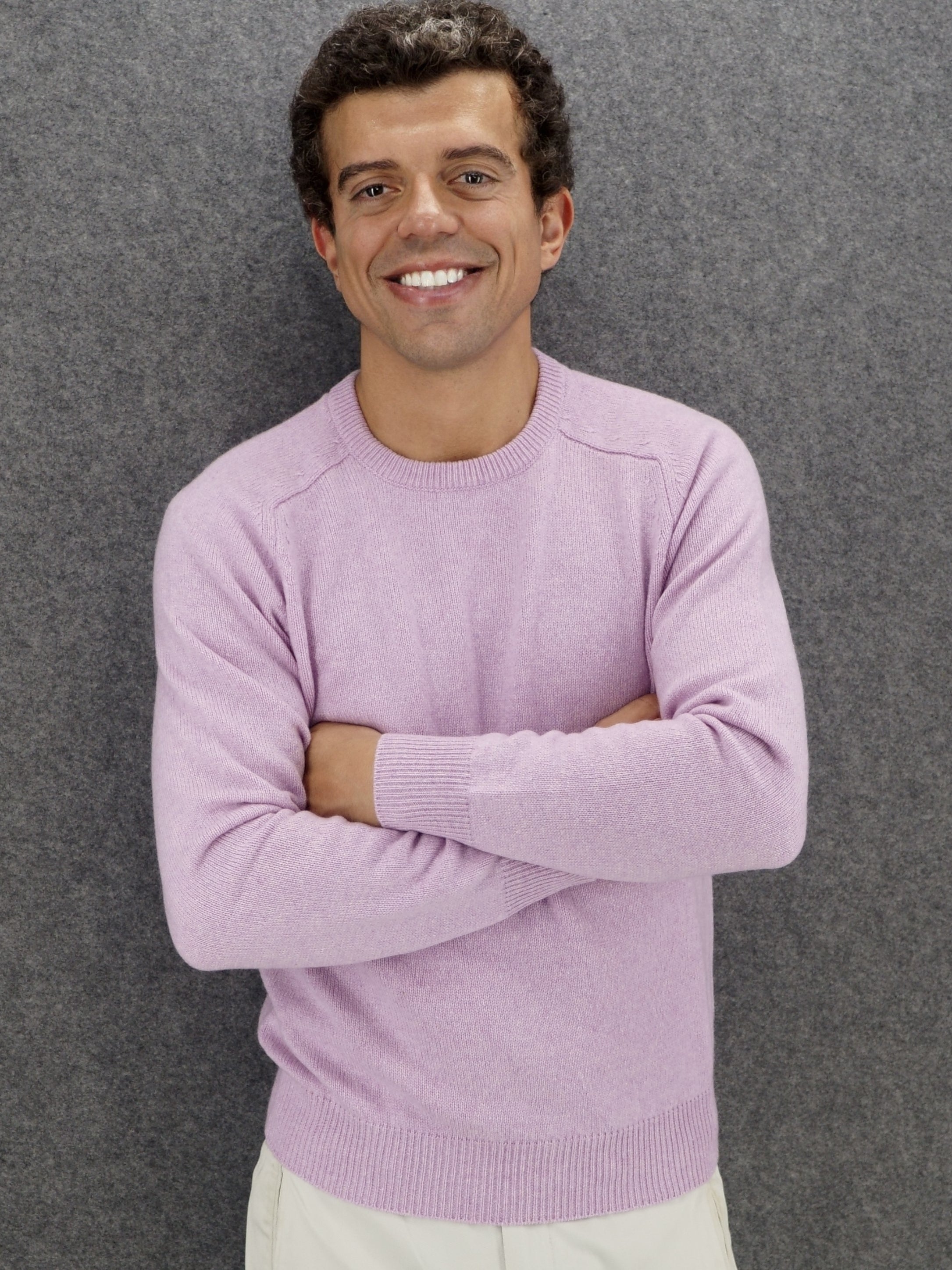 Sella Crewneck Rose 100% Cashmere