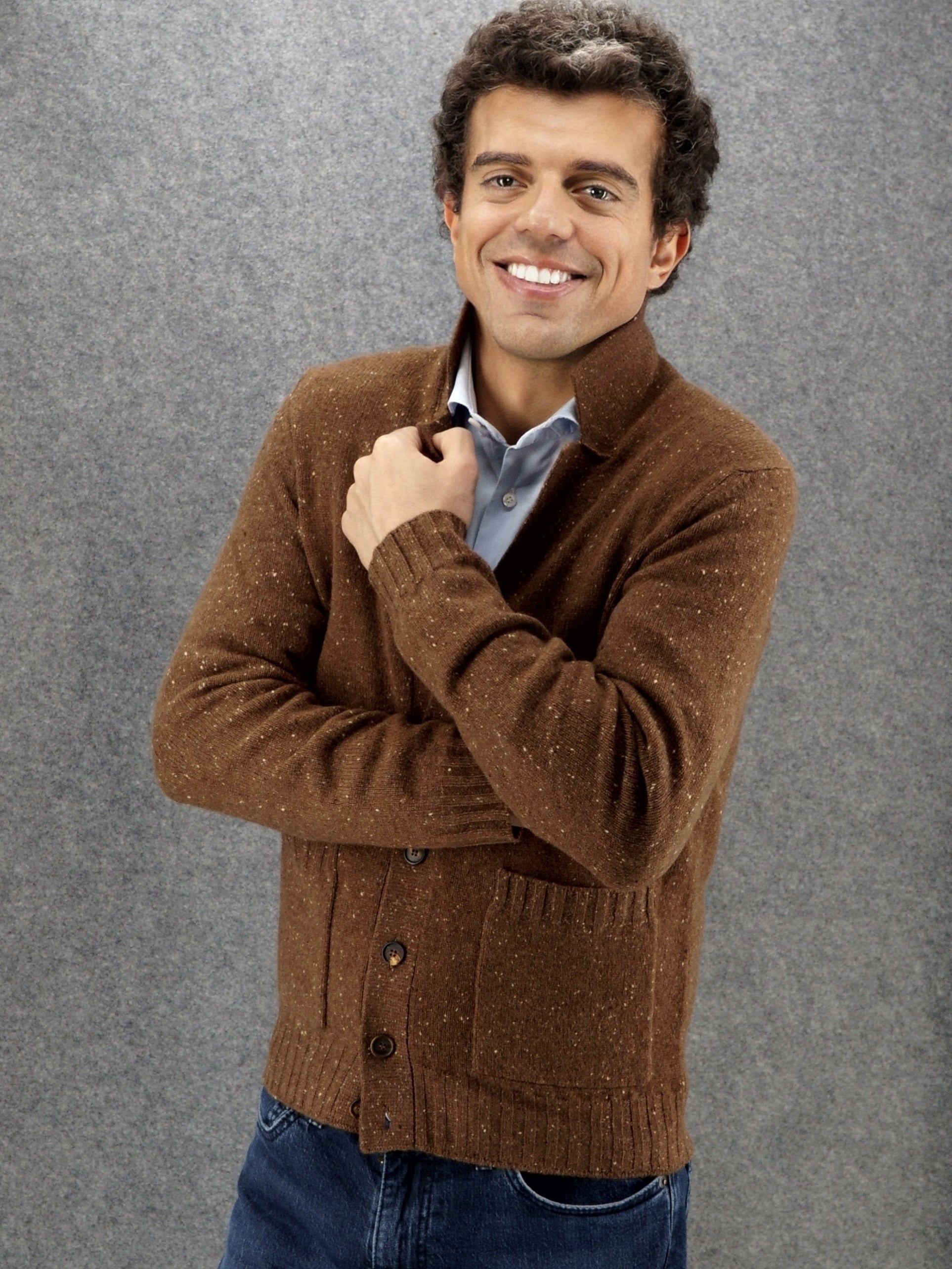 Harris Jacket Briciole di Biscotto 100% Cashmere