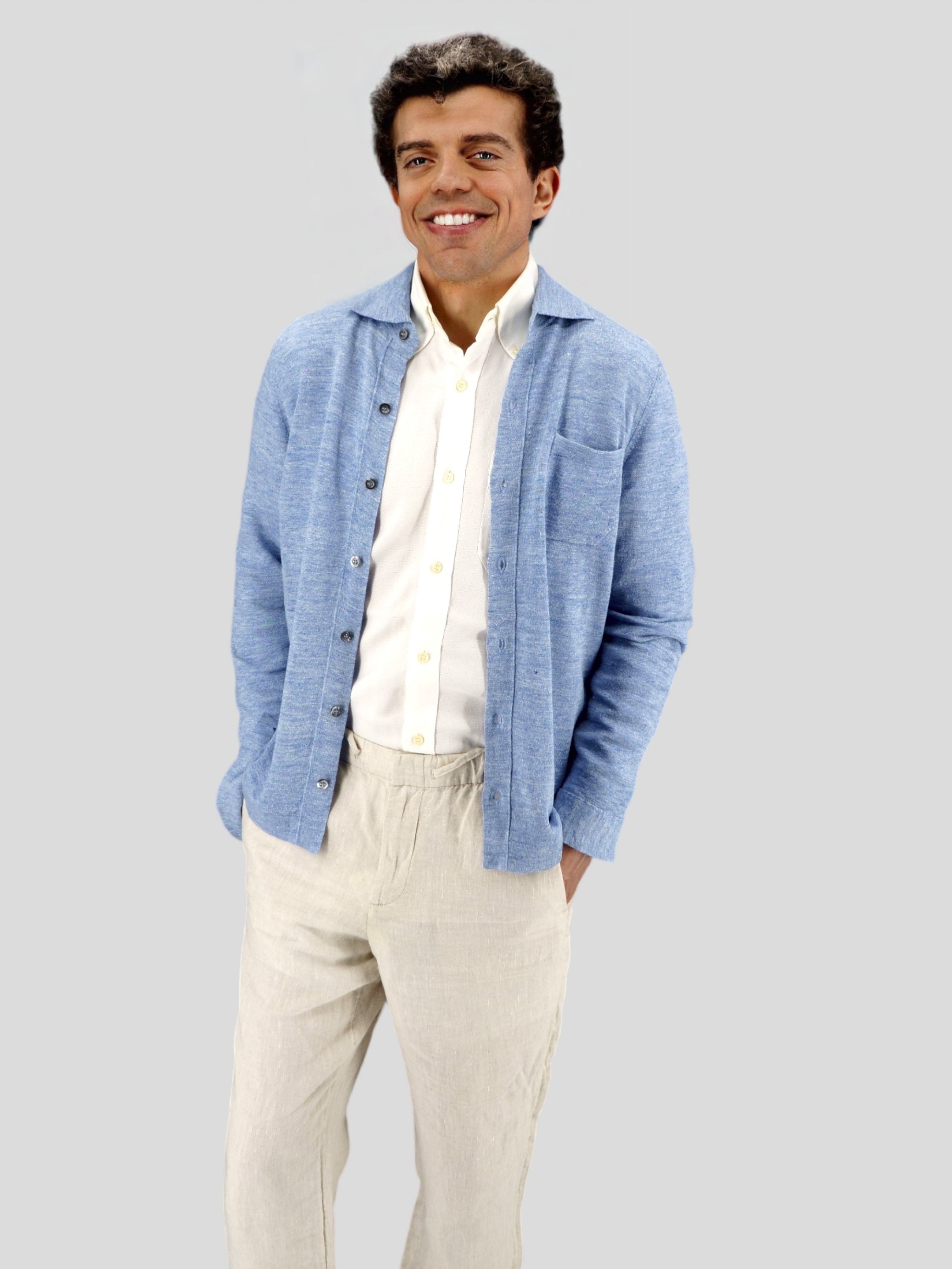 Knitted Shirt Celeste 70% Linen 30% Silk