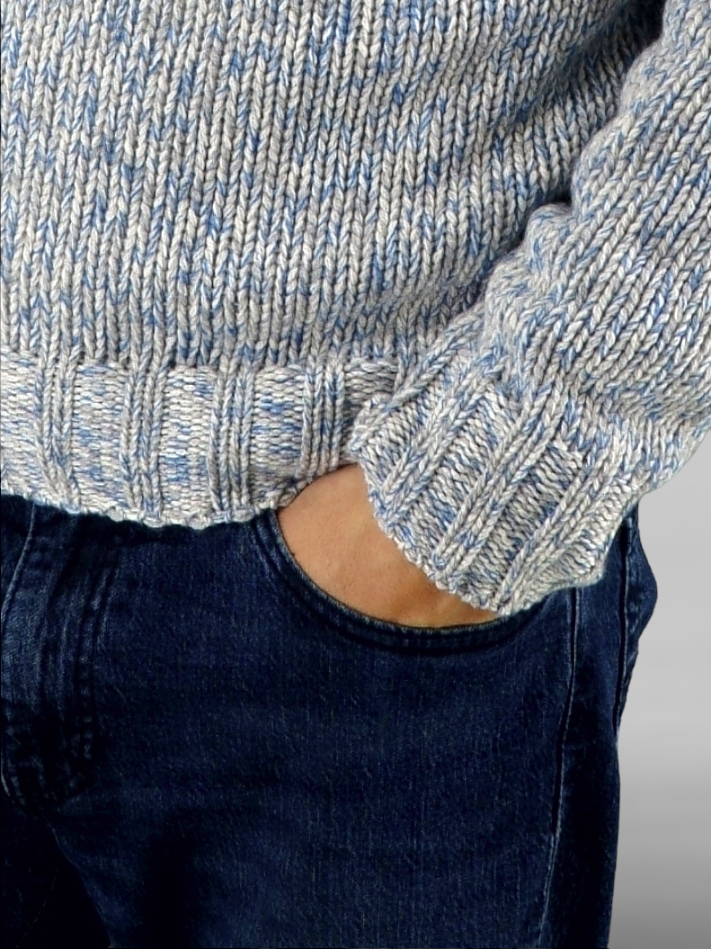 Turtleneck Moulinè Ice 100% Cashmere