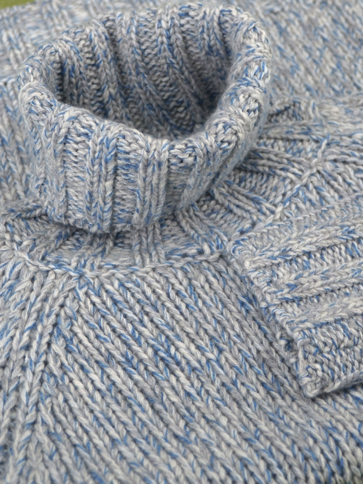 Turtleneck Moulinè Ice 100% Cashmere