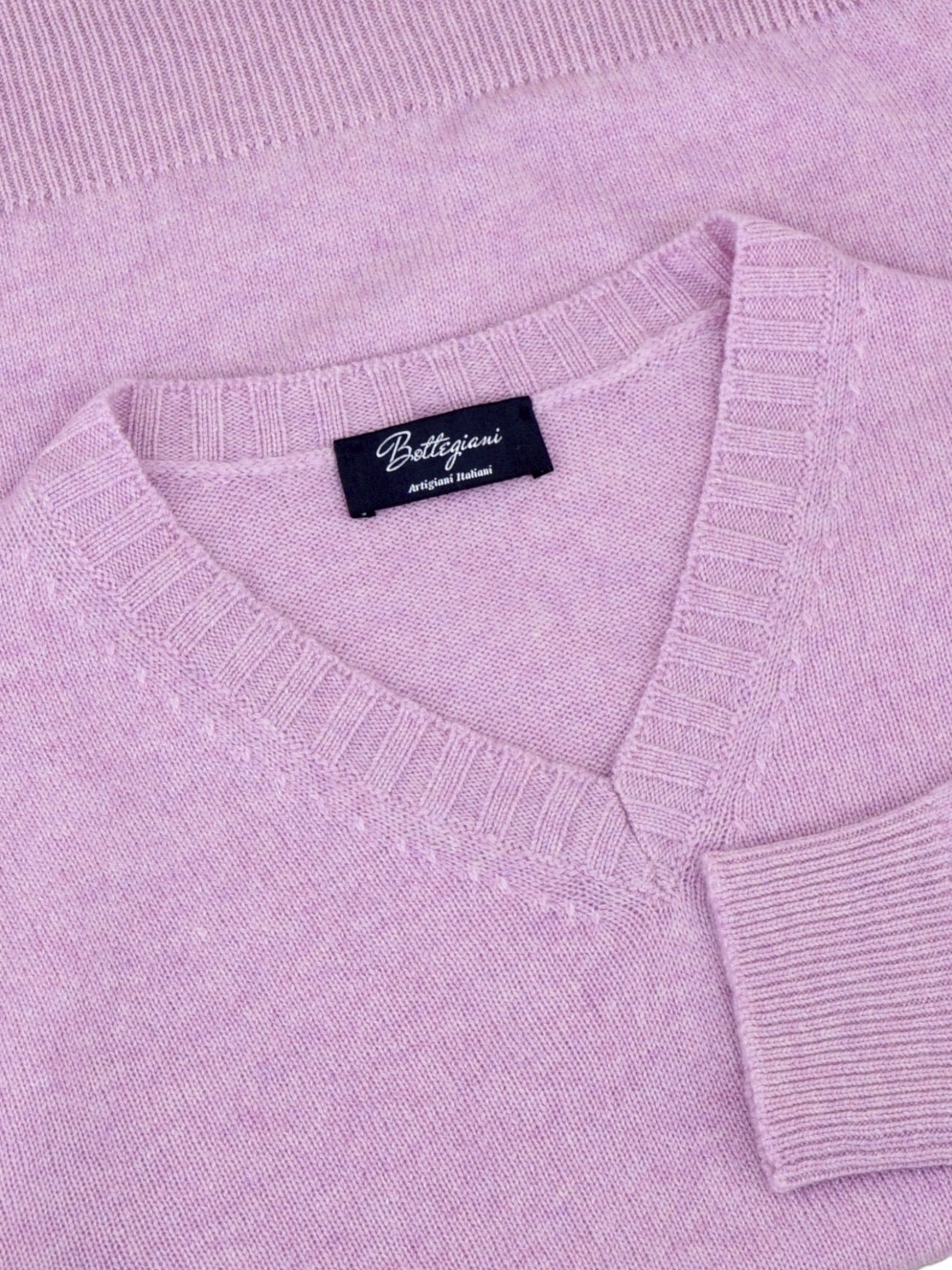V-Neck Nuvola Pink Lavender 100% Cashmere