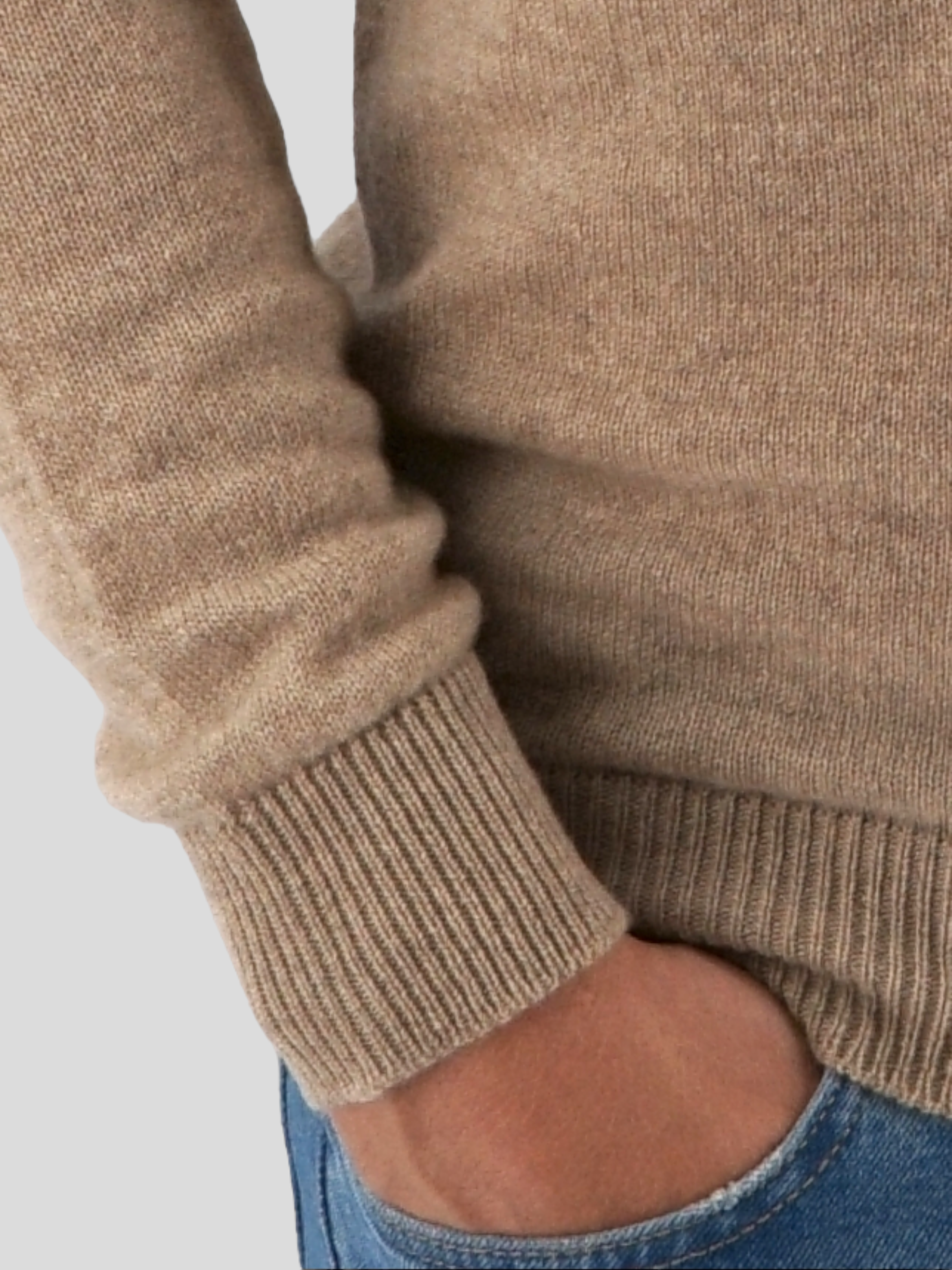Crew Neck Nuvola Arachide 100% Cashmere
