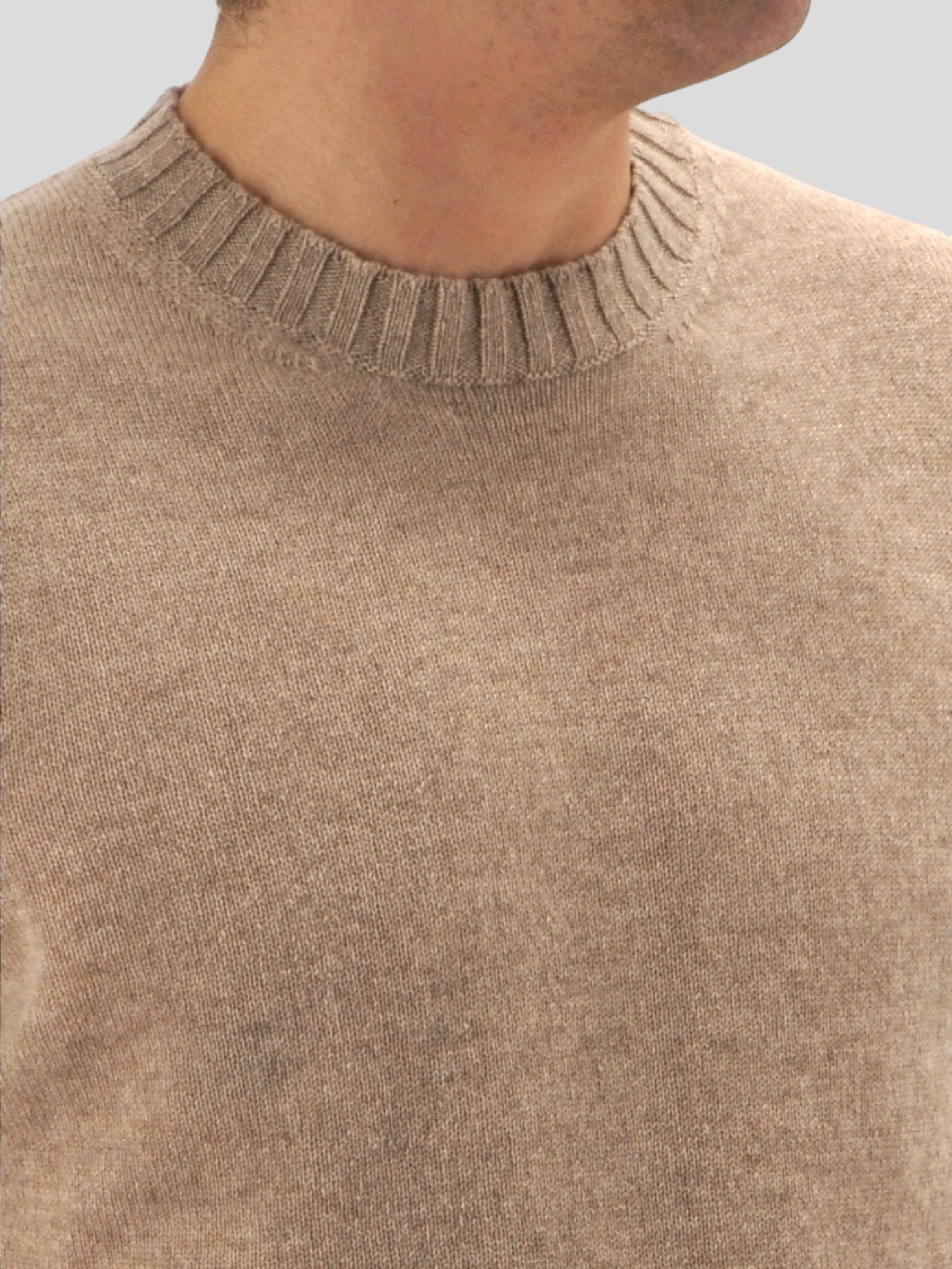 Crew Neck Nuvola Arachide 100% Cashmere