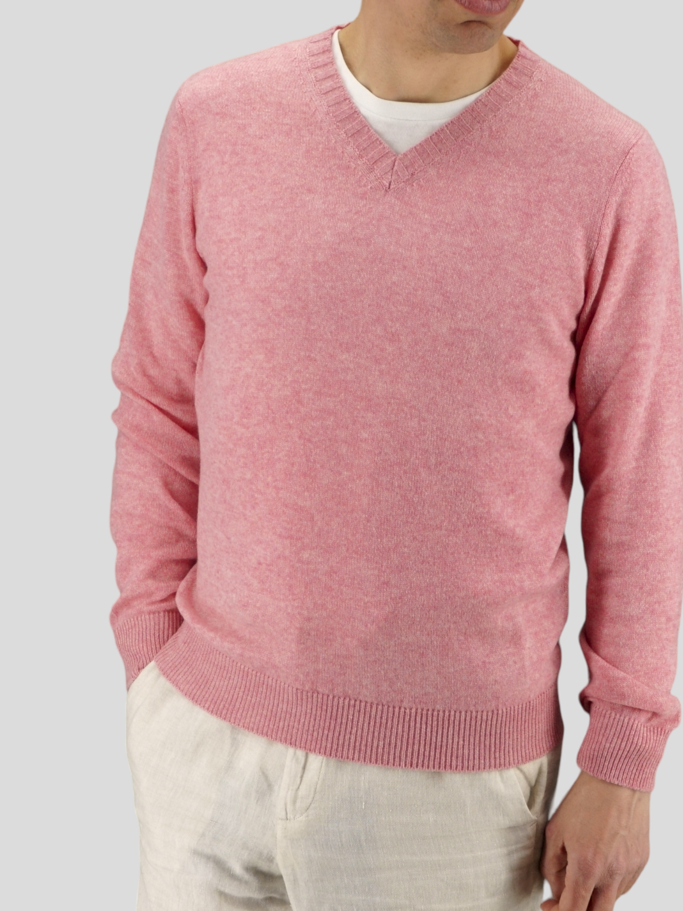 Scollo V Nuvola Briar Rose 100% Cashmere