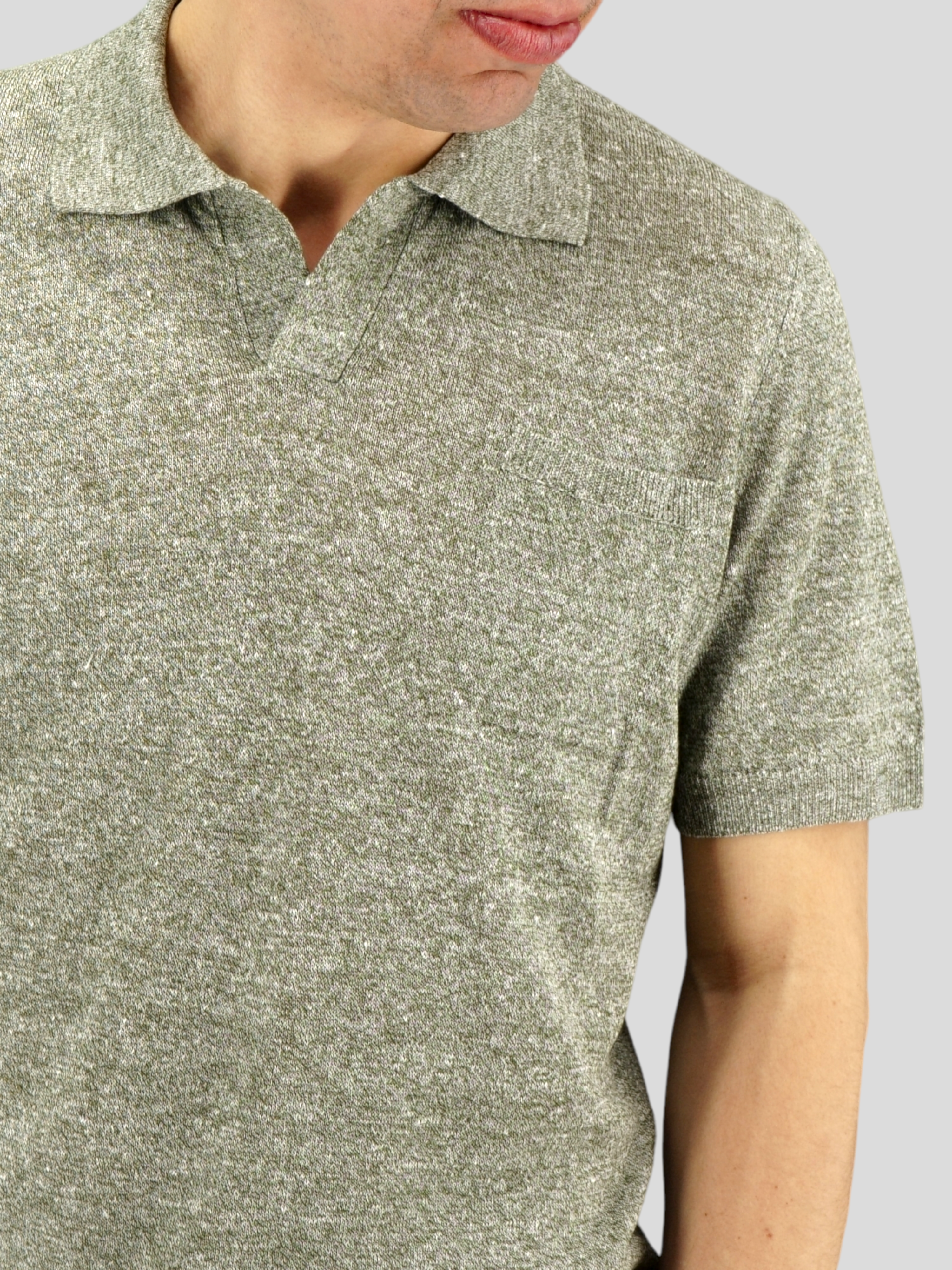 Polo Pampelonne Oliva 68% Linen 32% Cotton