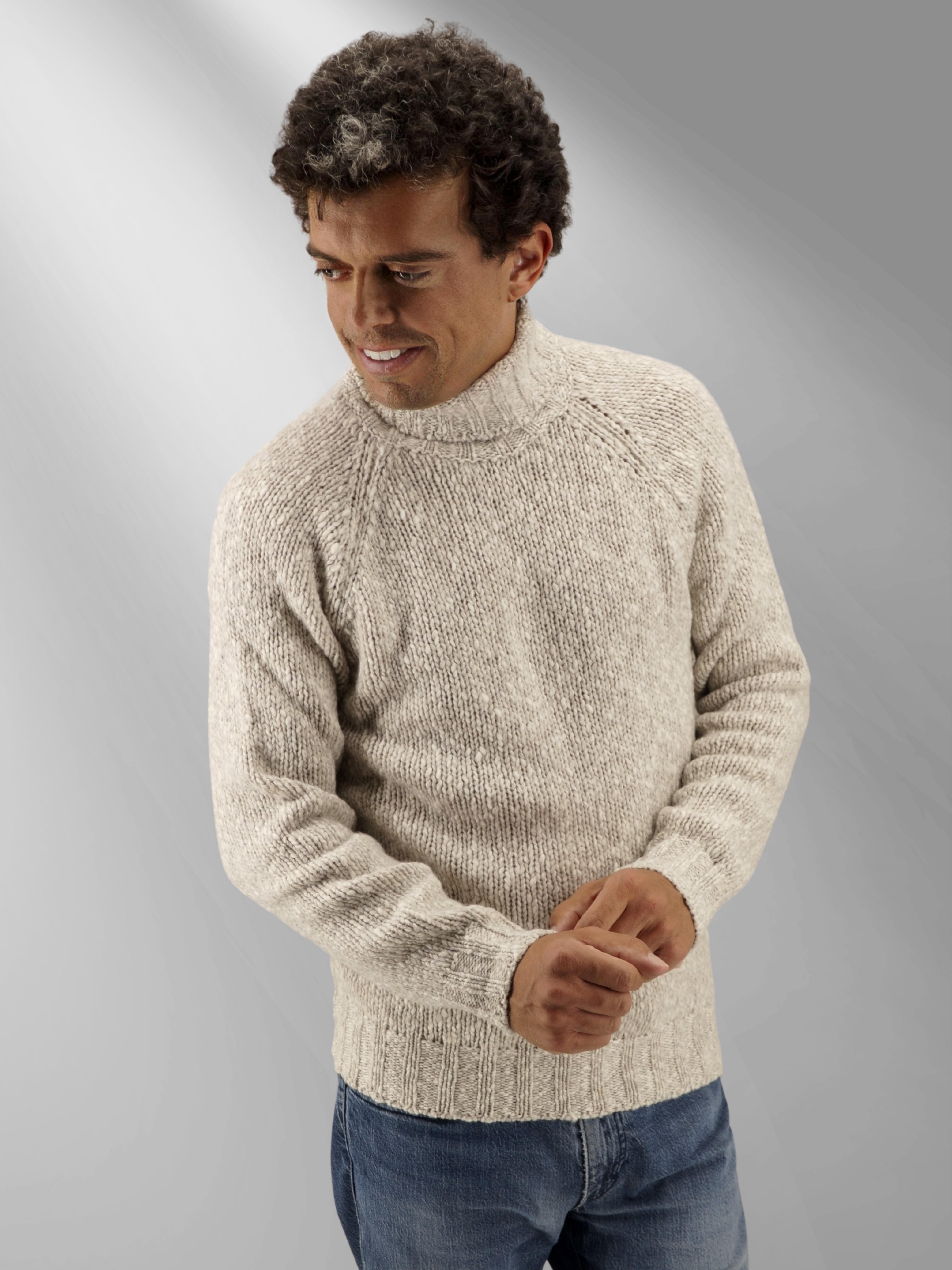 TURTLENECK GLEN NATURAL WOOL AND CASHMERE 