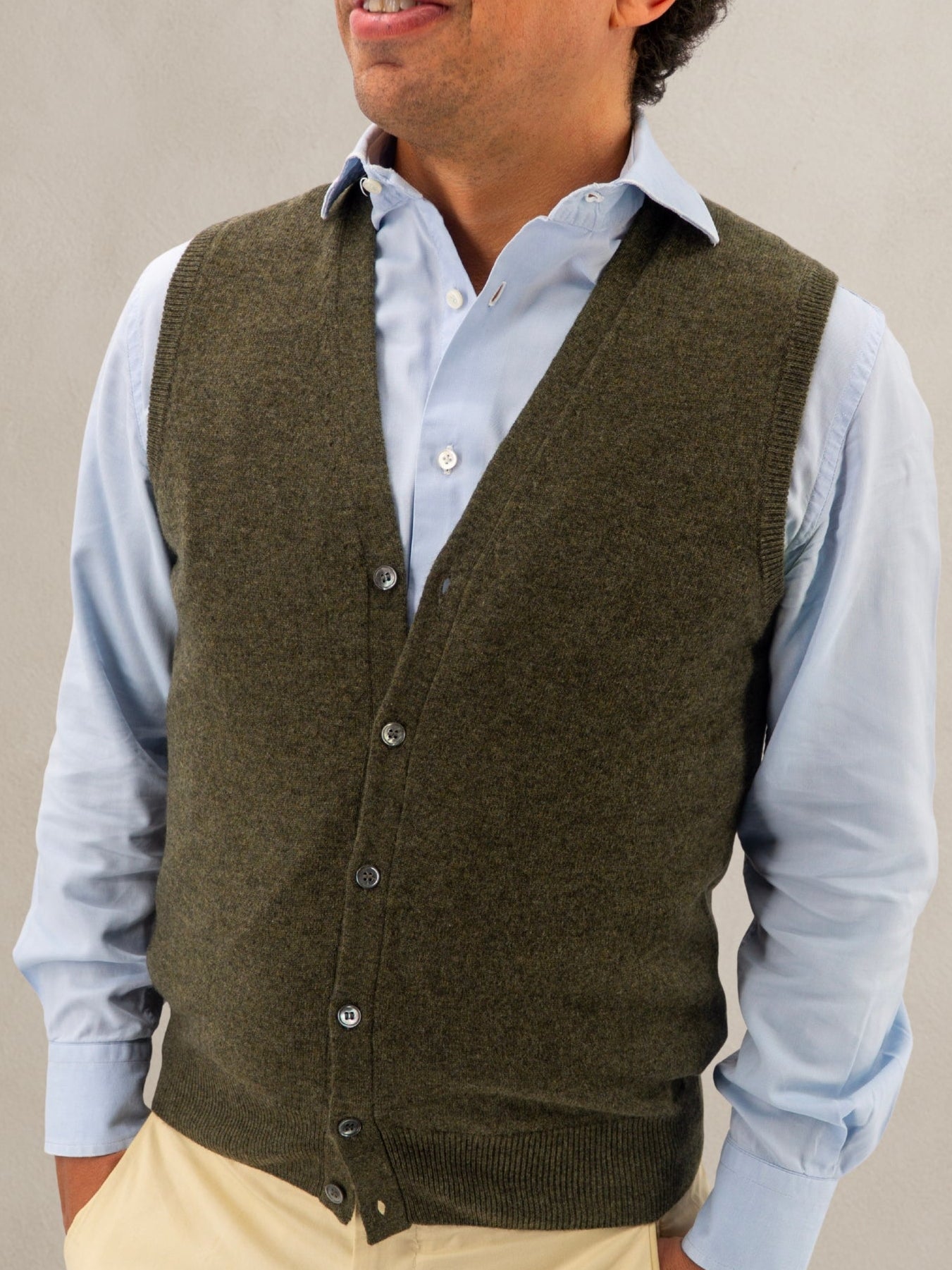 GILET BOTTONI BORNEO 100% CASHMERE