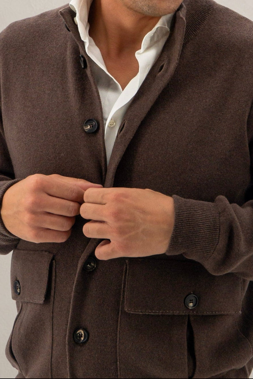 Bomber Milano Caffè 100% Cashmere