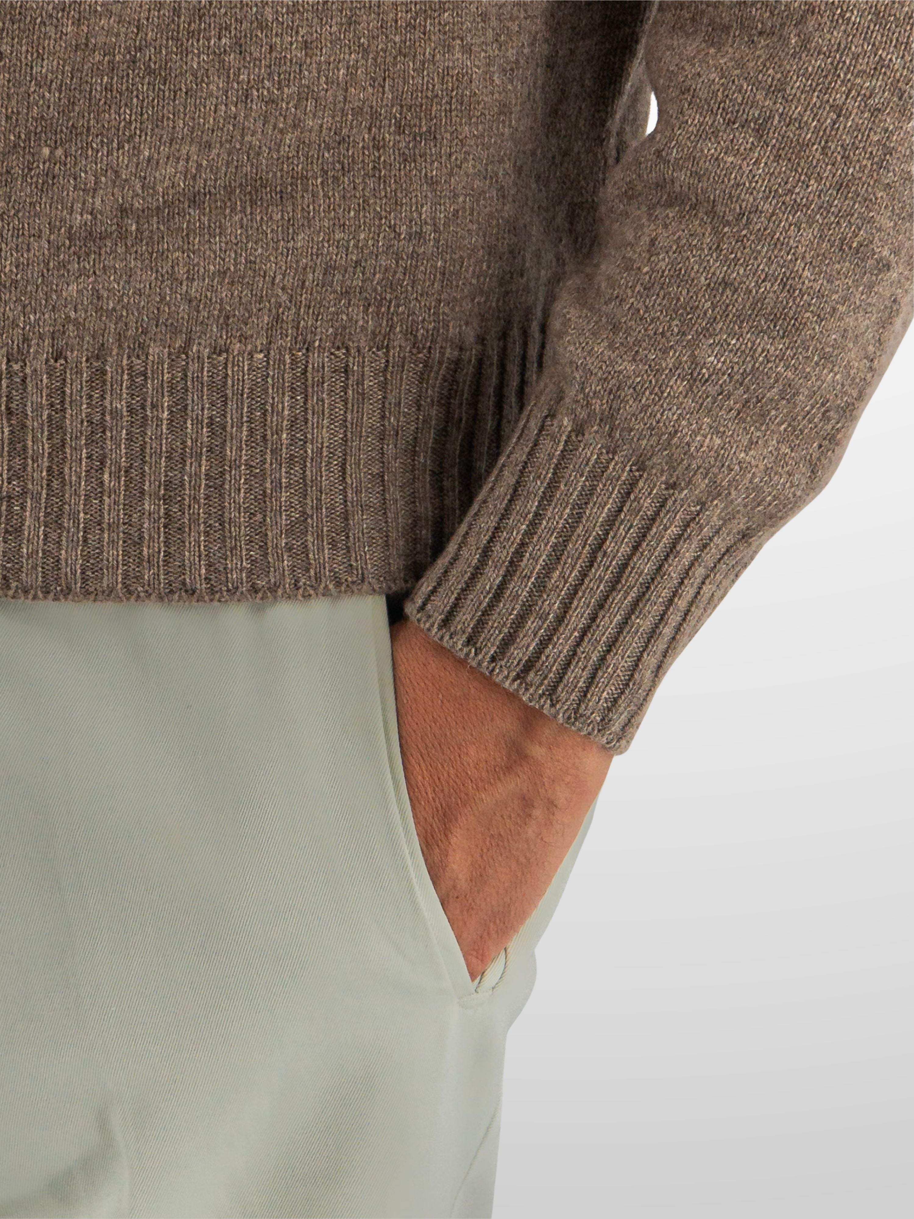 Polo Sweater 100% Cashmere Noce