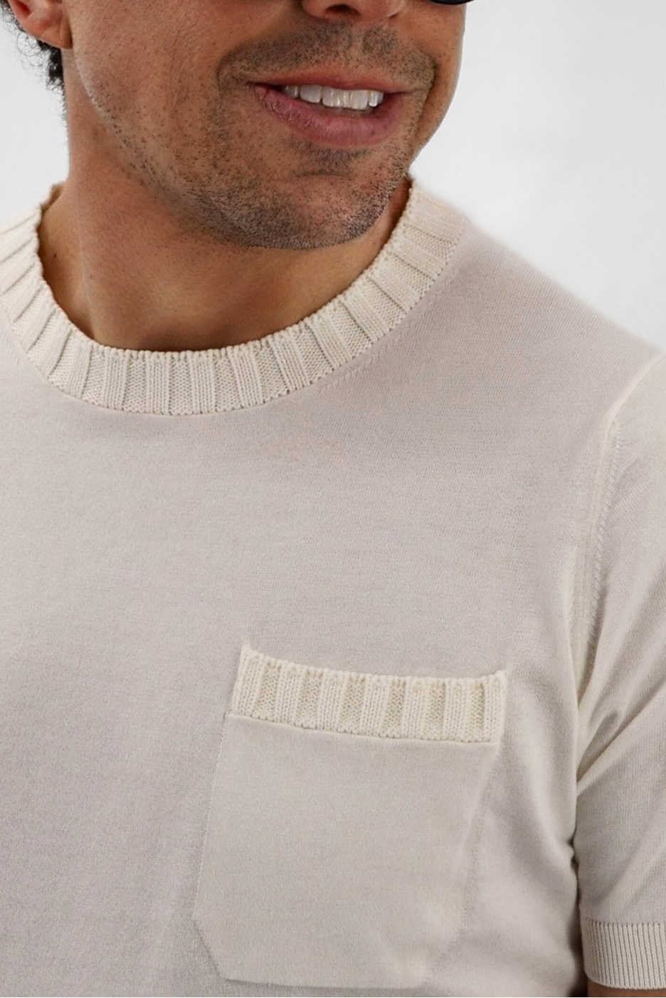 T-Shirt Costiera Latte 100% Cotone