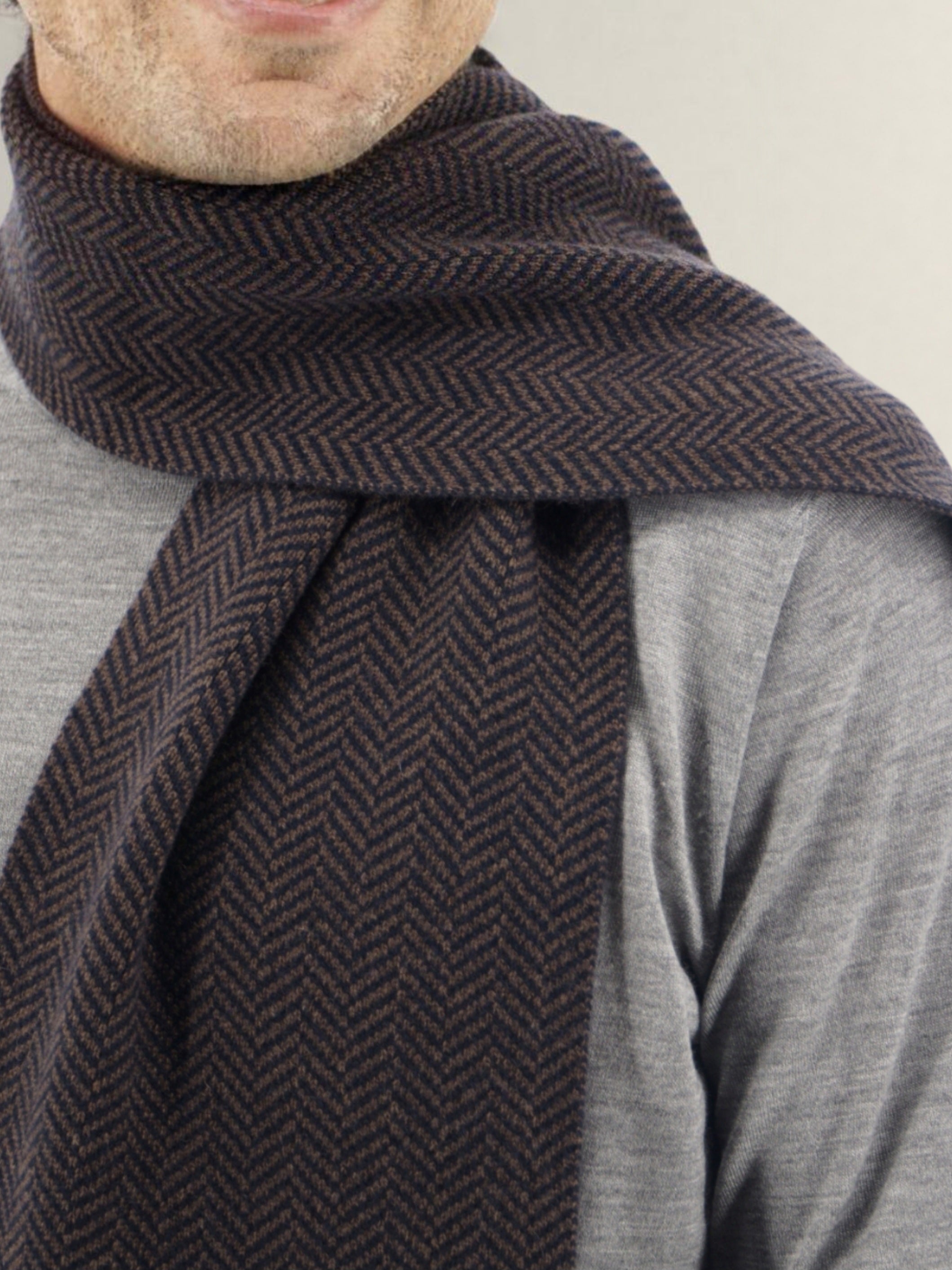 Jacquard Scarf Solferino 100% Cashmere