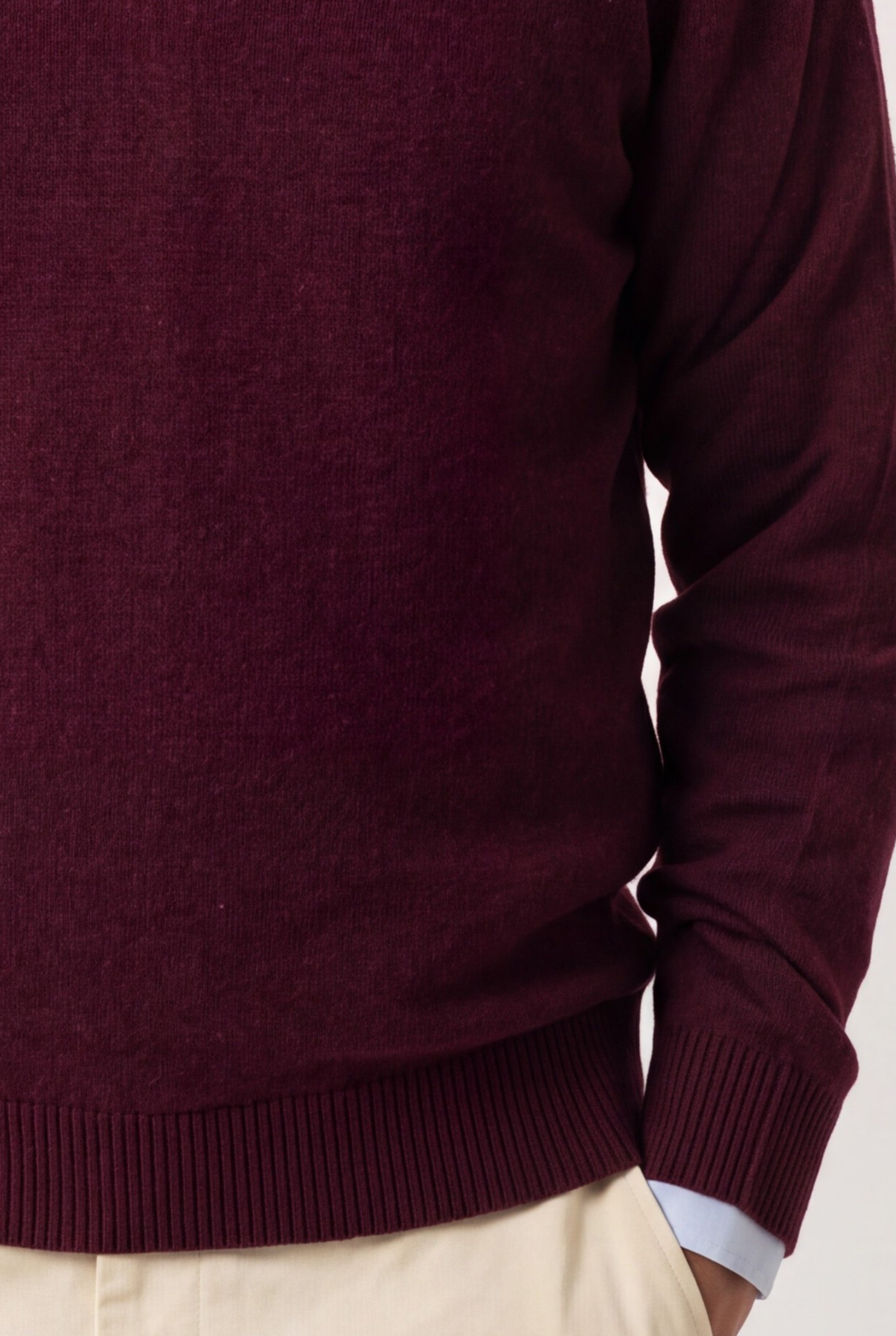 Scollo V Nuvola Bordeaux 100% Cashmere