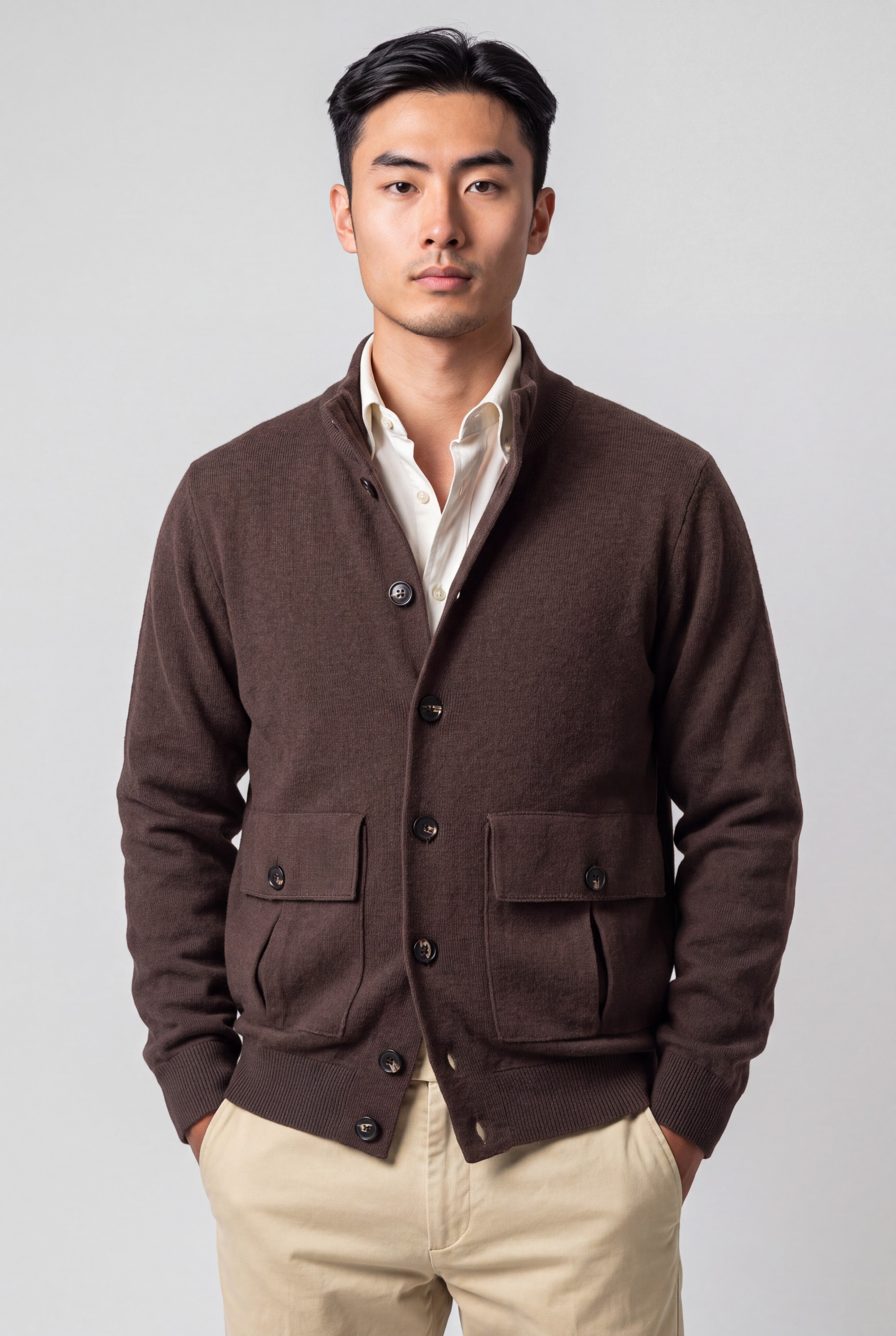 Bomber Milano Caffè 100% Cashmere
