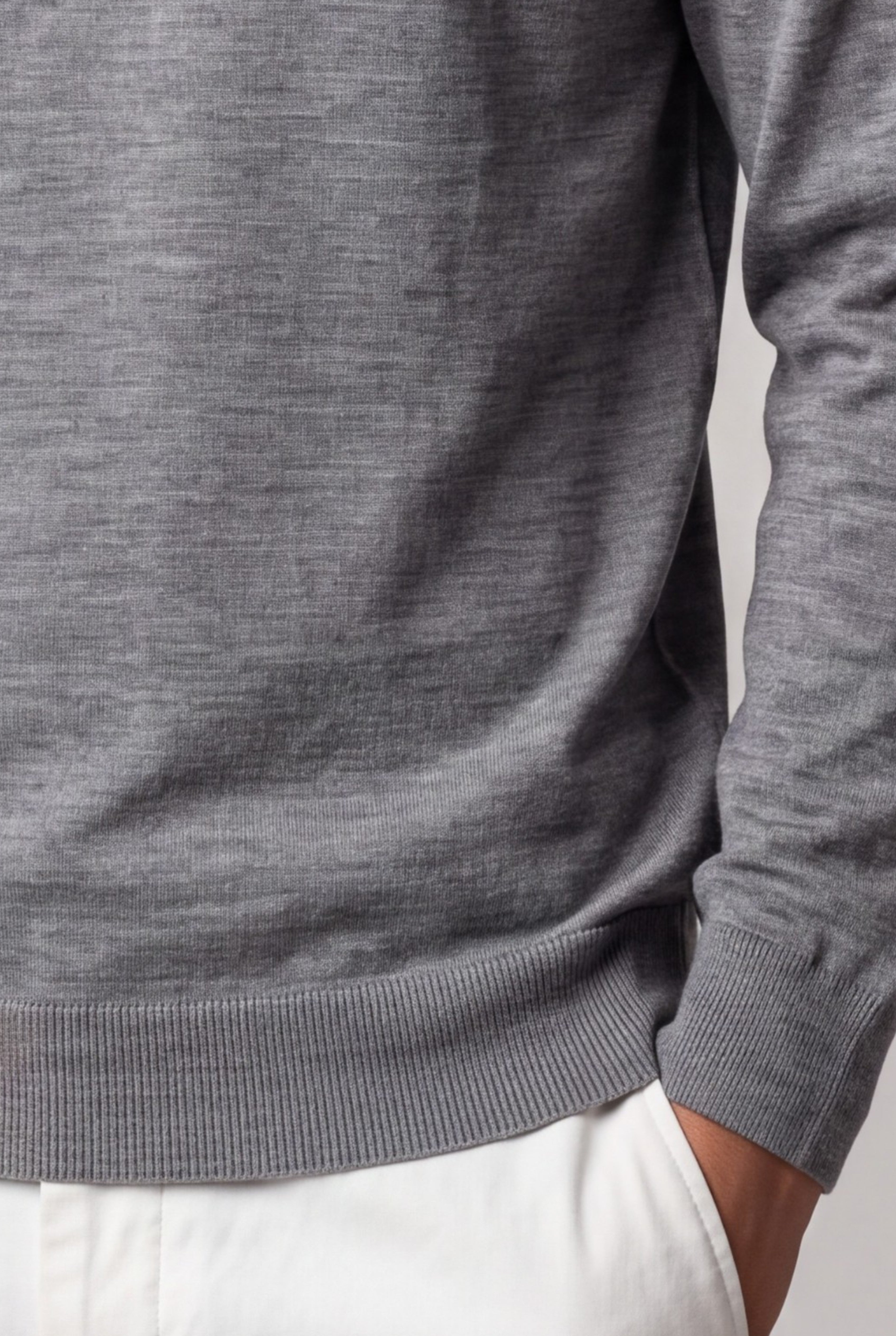 Girocollo cool grey Cashmere Lana e Seta