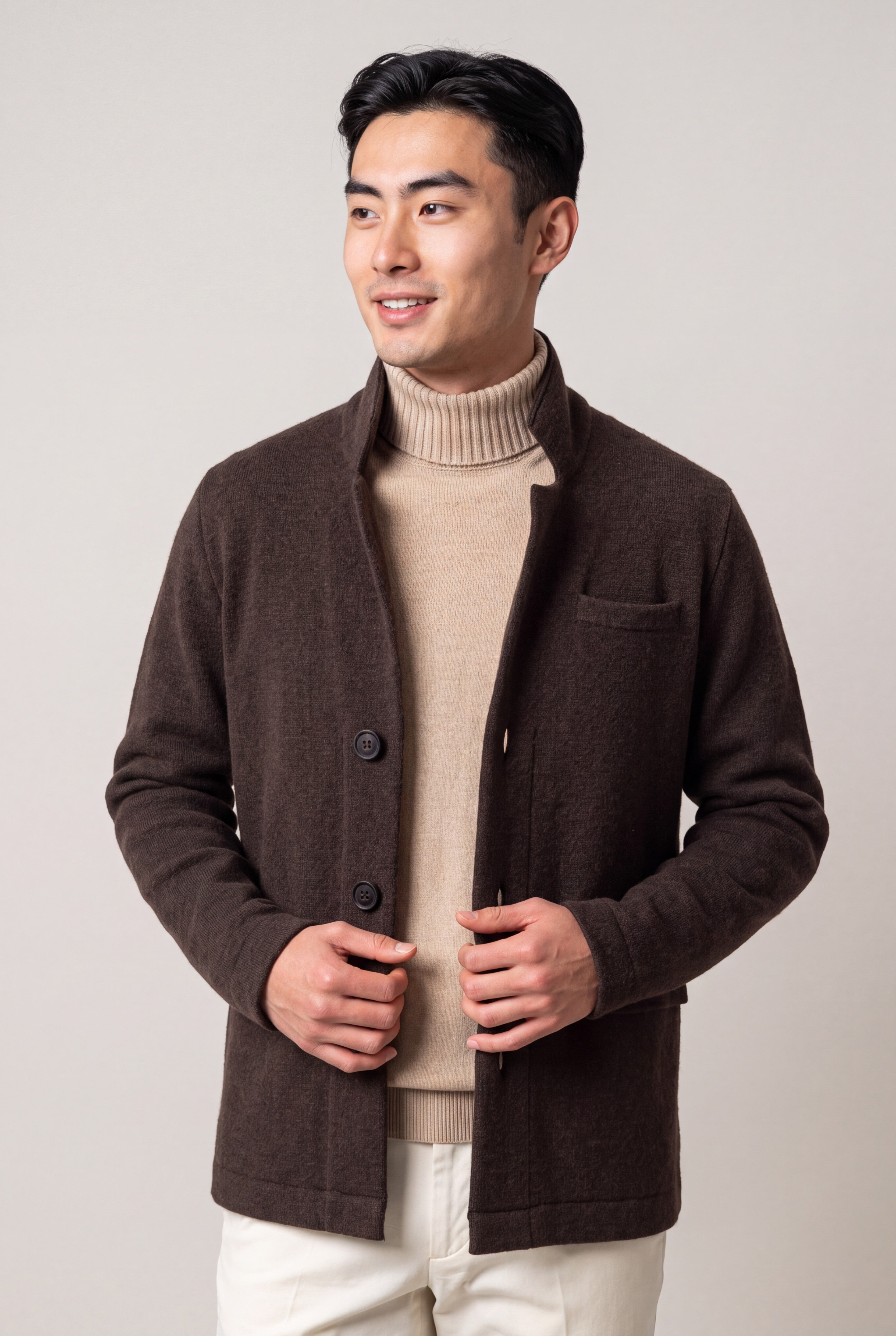 Knitted Blazer Peat 100% Cashmere