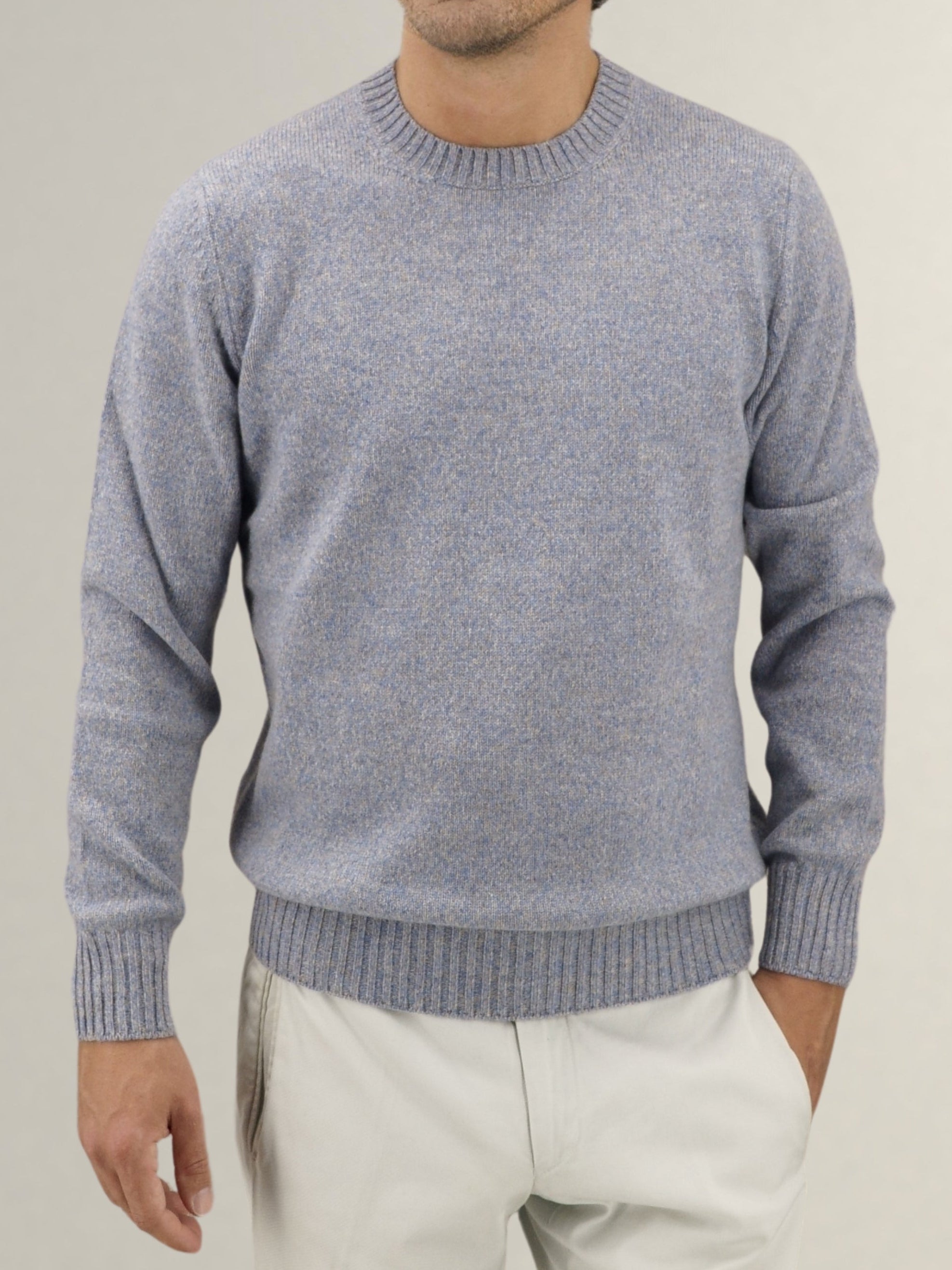 Crewneck Fleece Melange 100% Cashmere