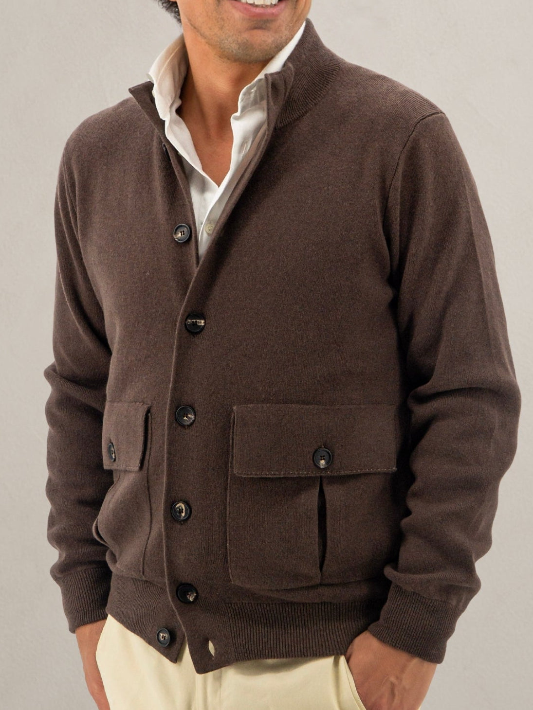 Bomber Milano Caffè 100% Cashmere