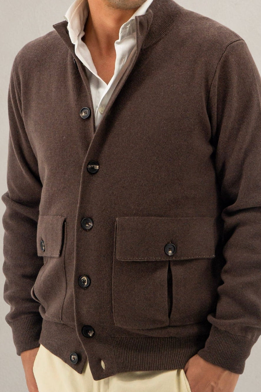 Bomber Milano Caffè 100% Cashmere