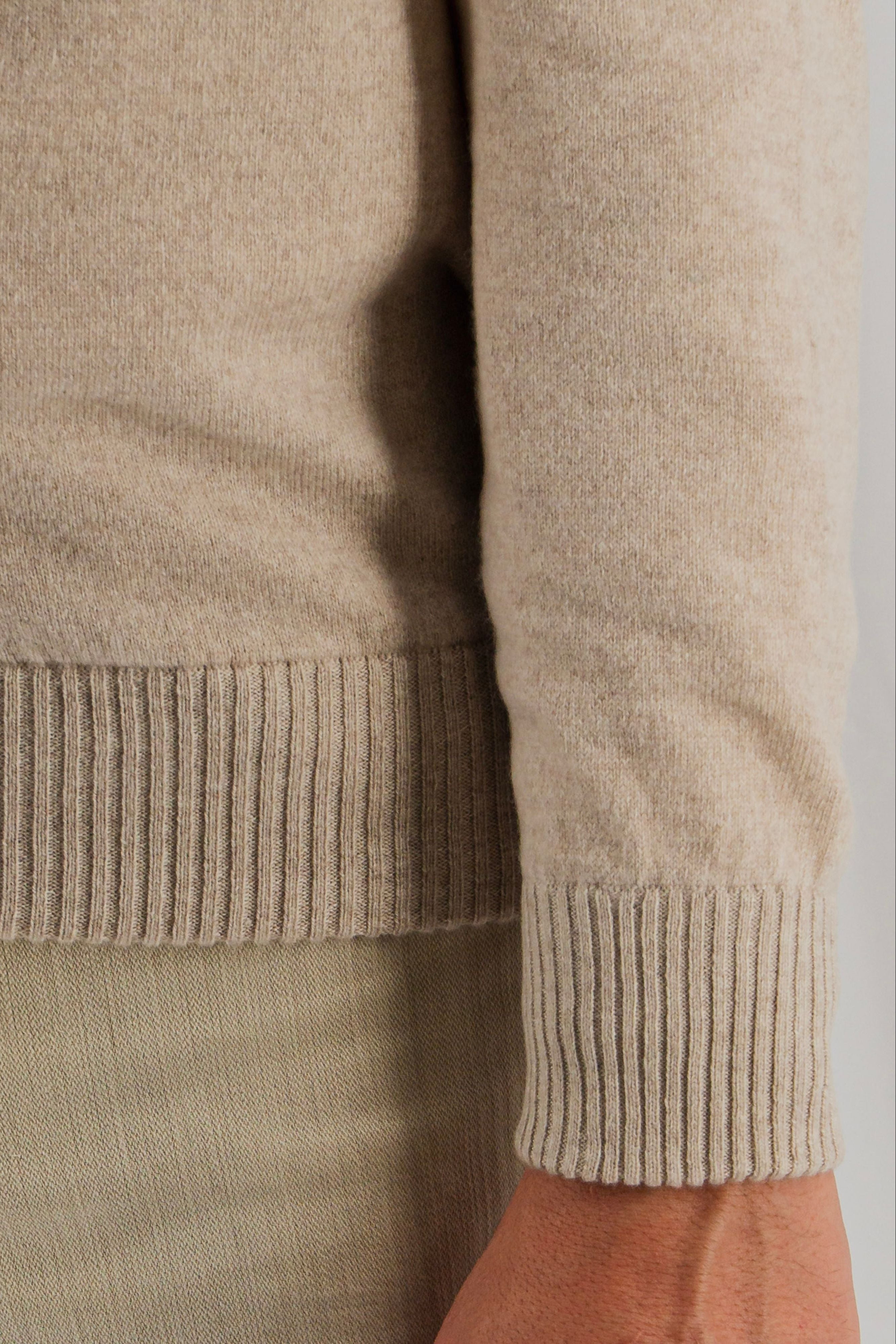 Full Zip 100% Cashmere Pebble