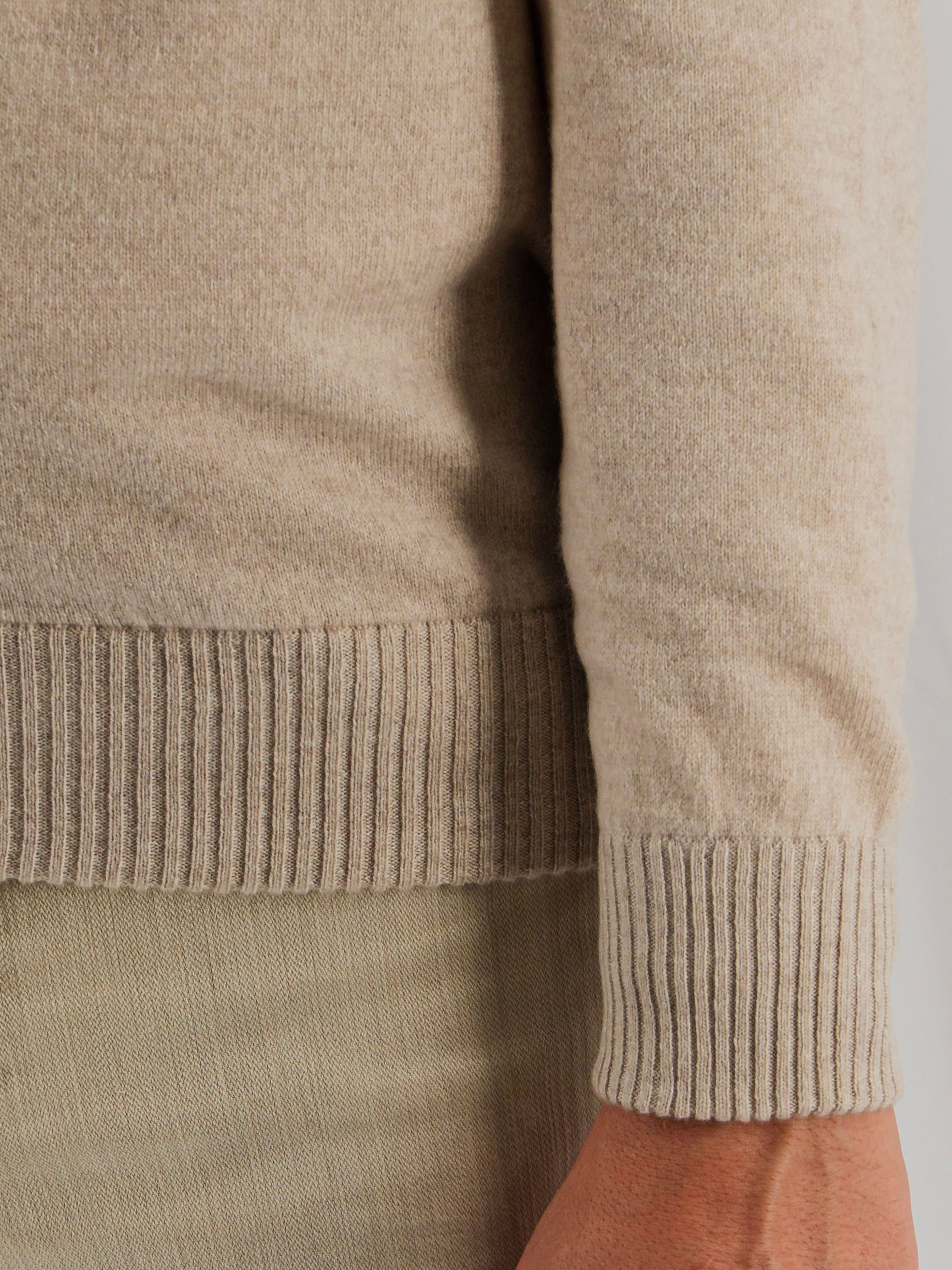 Full Zip 100% Cashmere Pebble