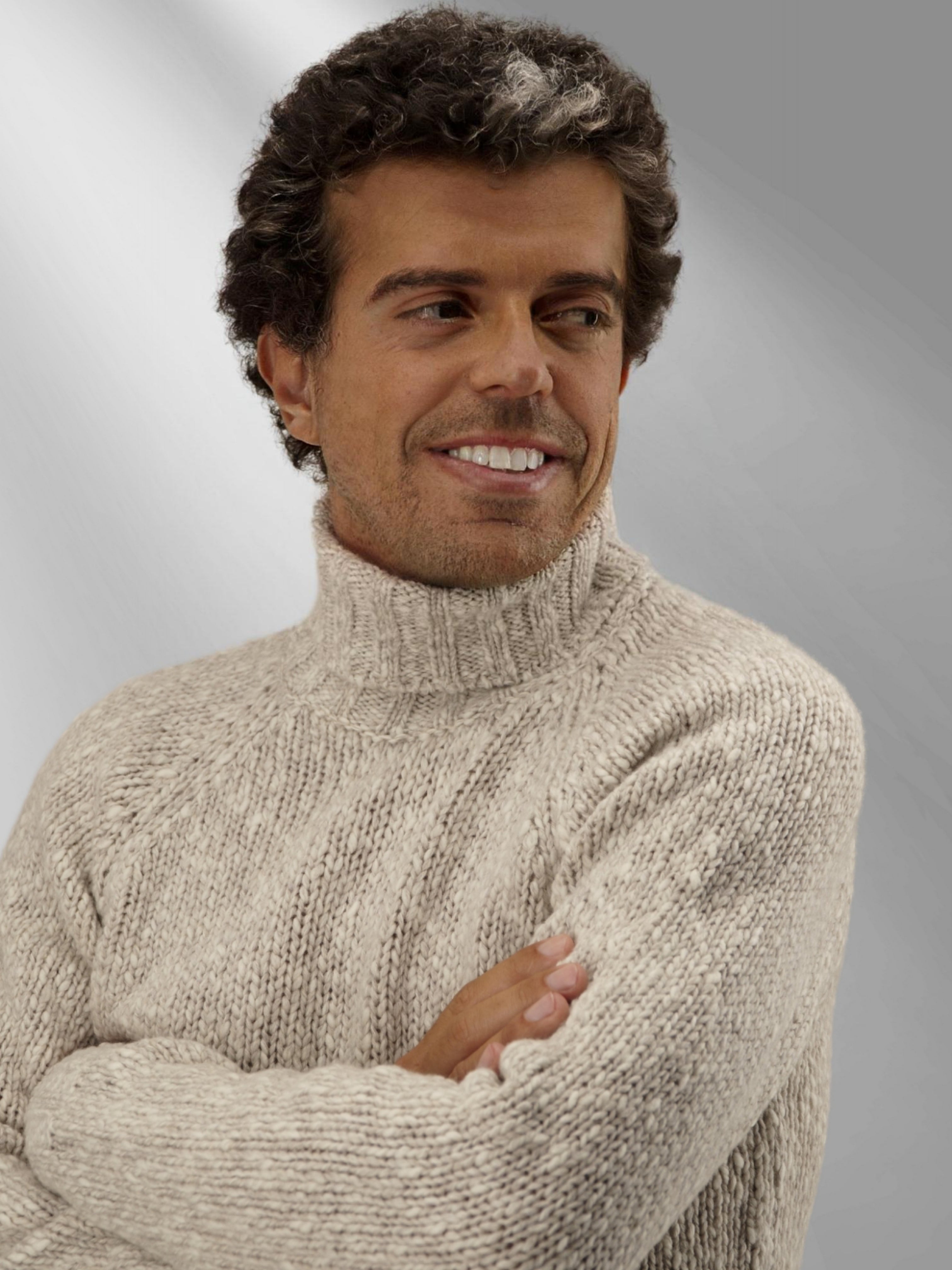 TURTLENECK GLEN NATURAL WOOL AND CASHMERE 