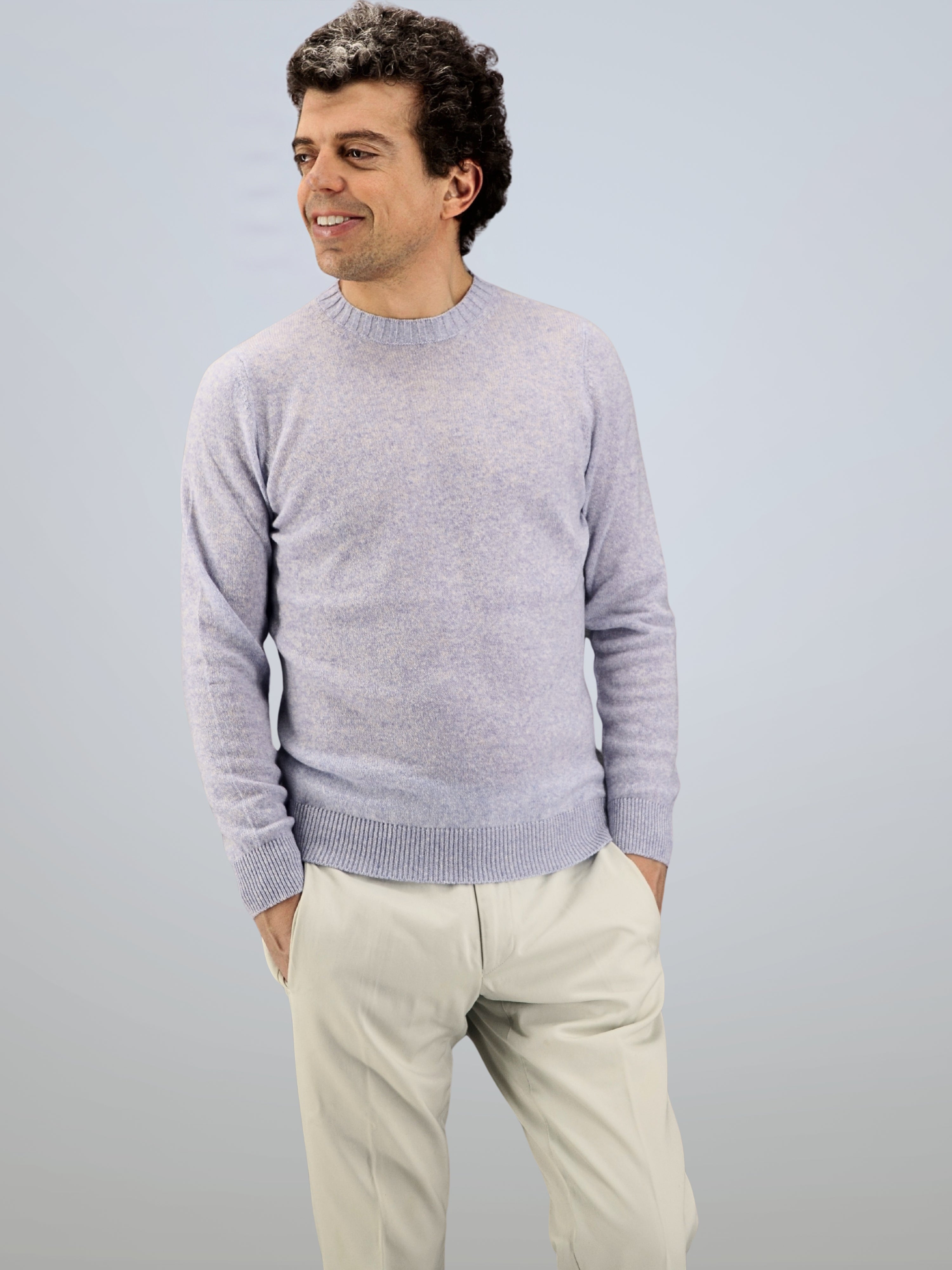 Girocollo Nuvola Glicine 100% Cashmere