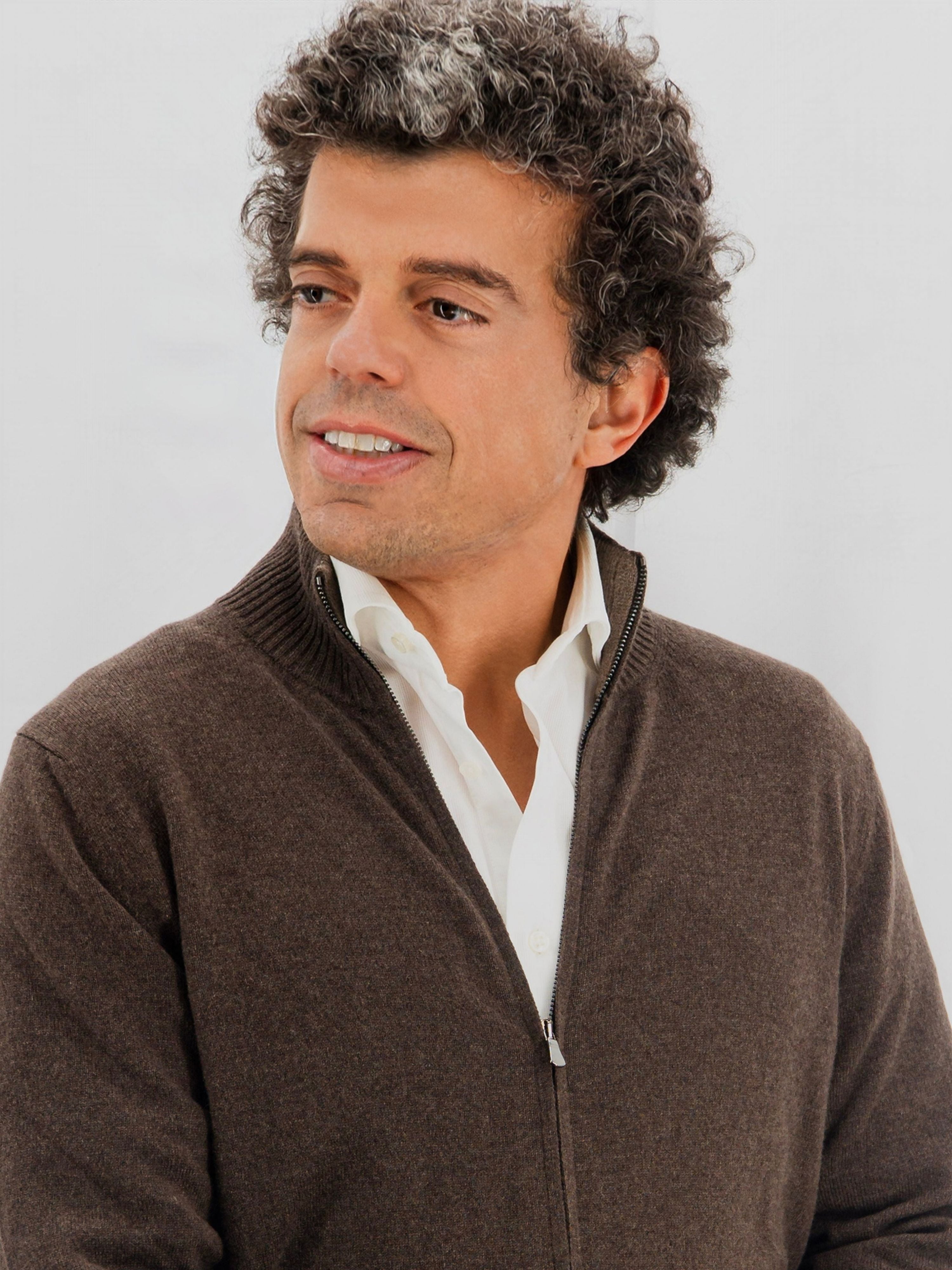 Full Zip 100% Cashmere Peat