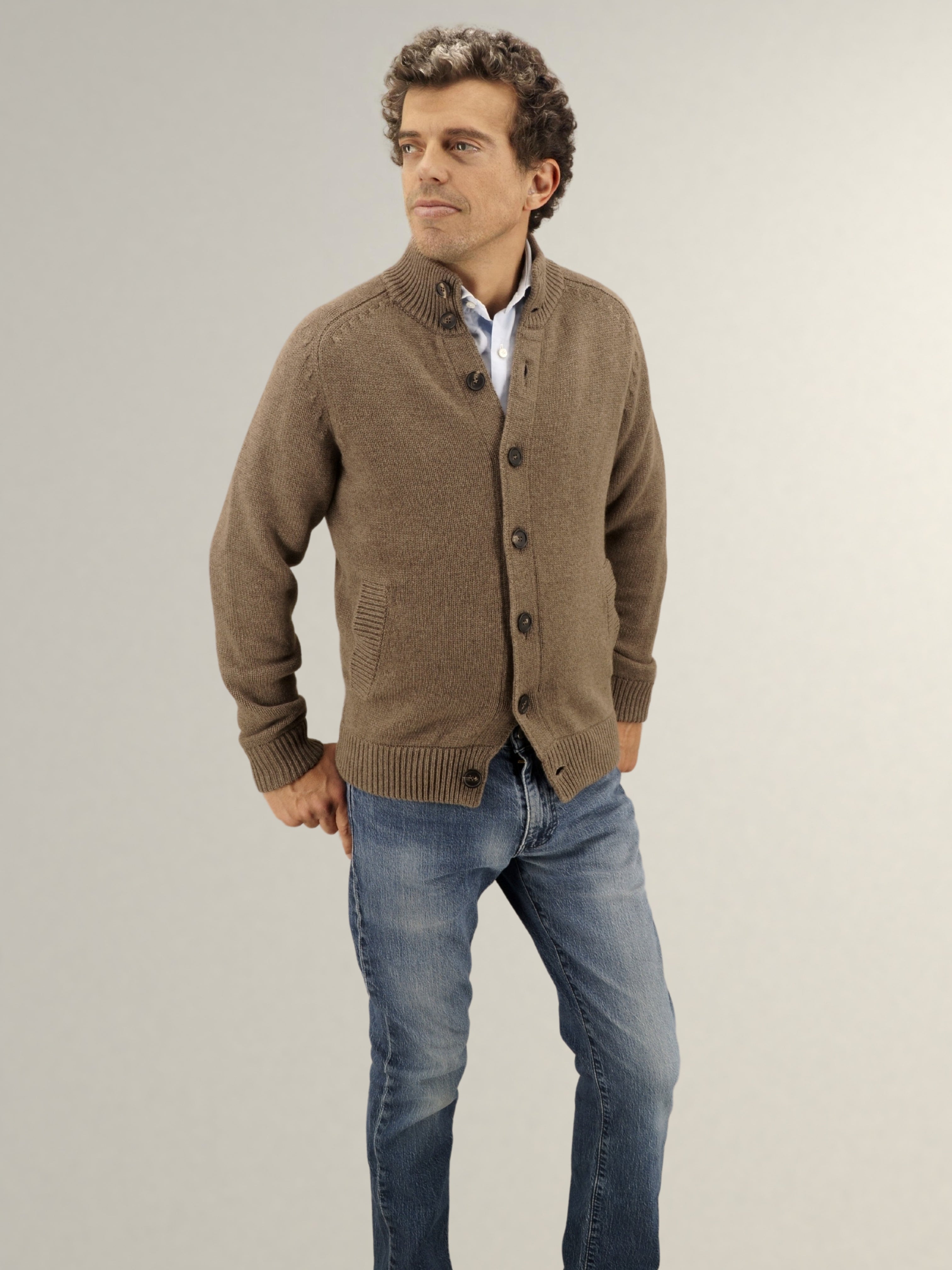 Langhe Jacket Prussian 100% Cashmere