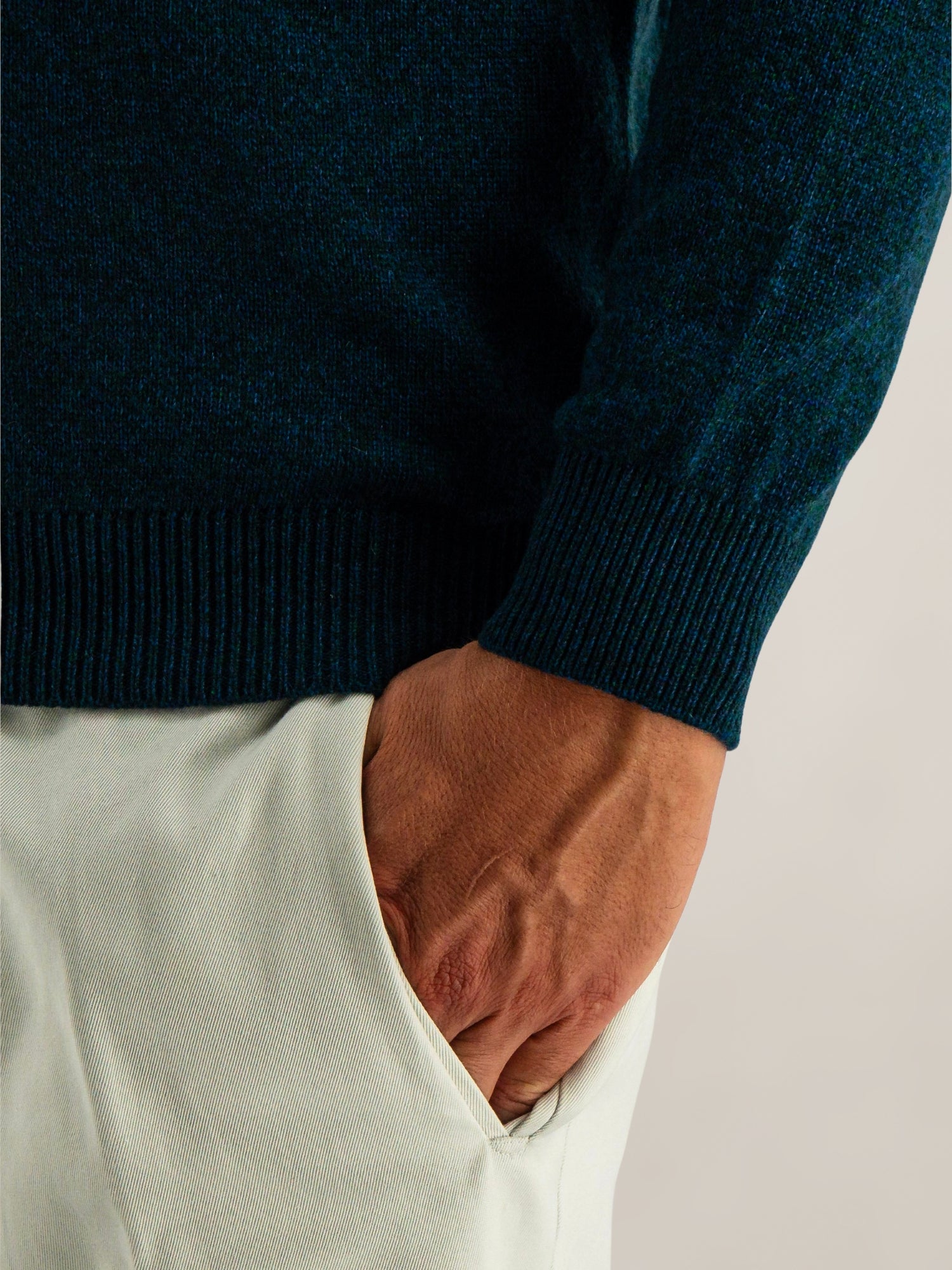 Girocollo Nuvola Verde Notte 100% Cashmere