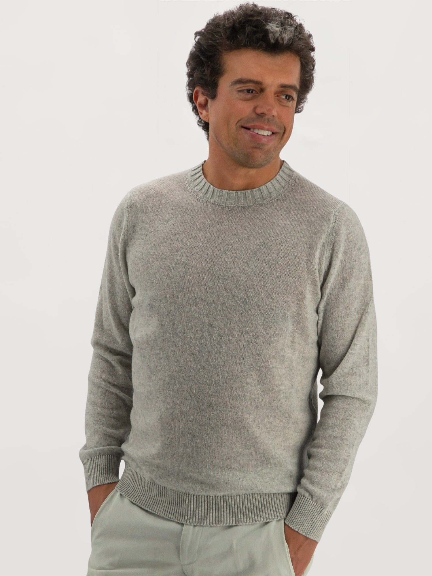 Girocollo Nuvola Fog 100% Cashmere