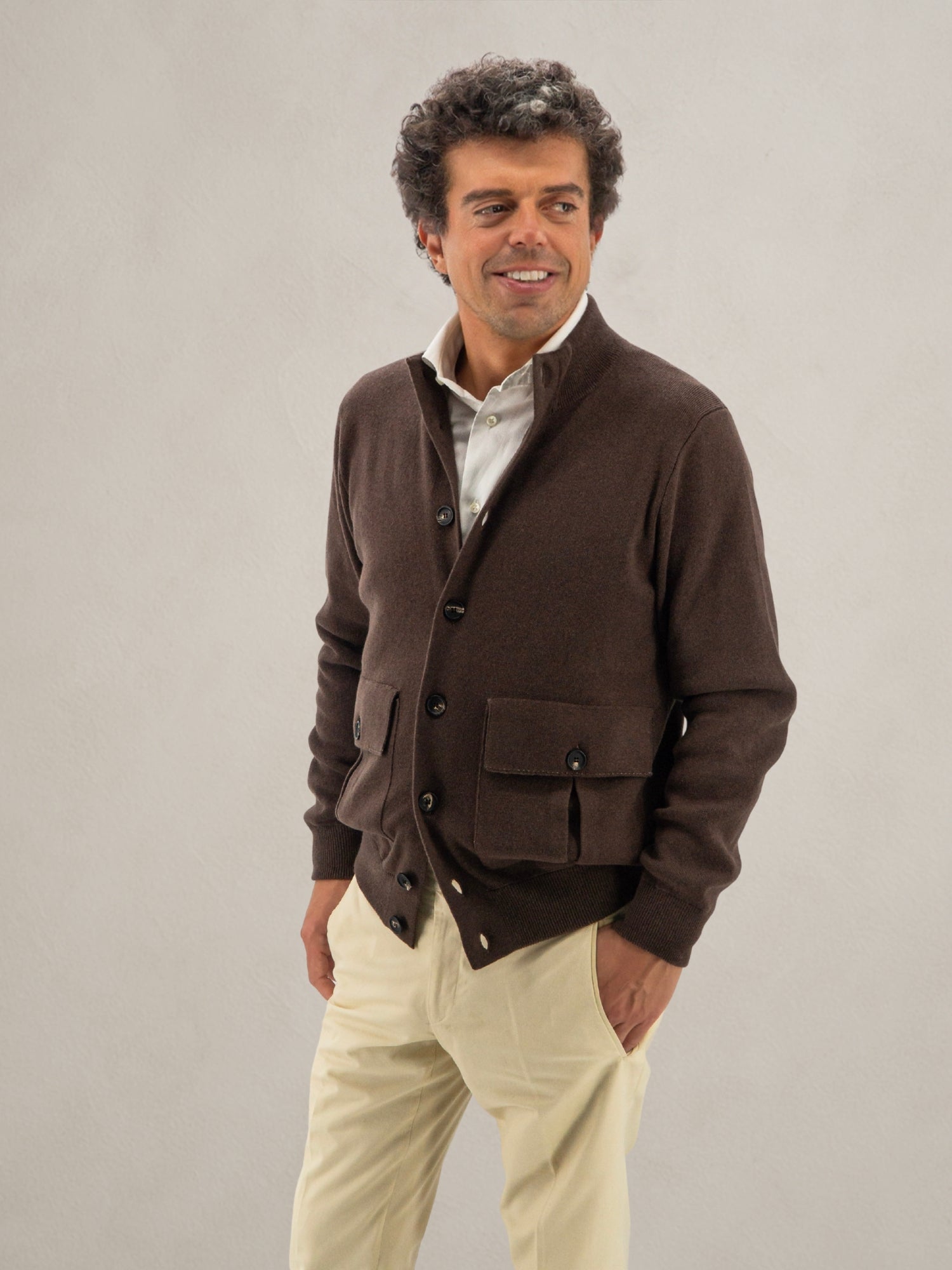 Bomber Milano Caffè 100% Cashmere