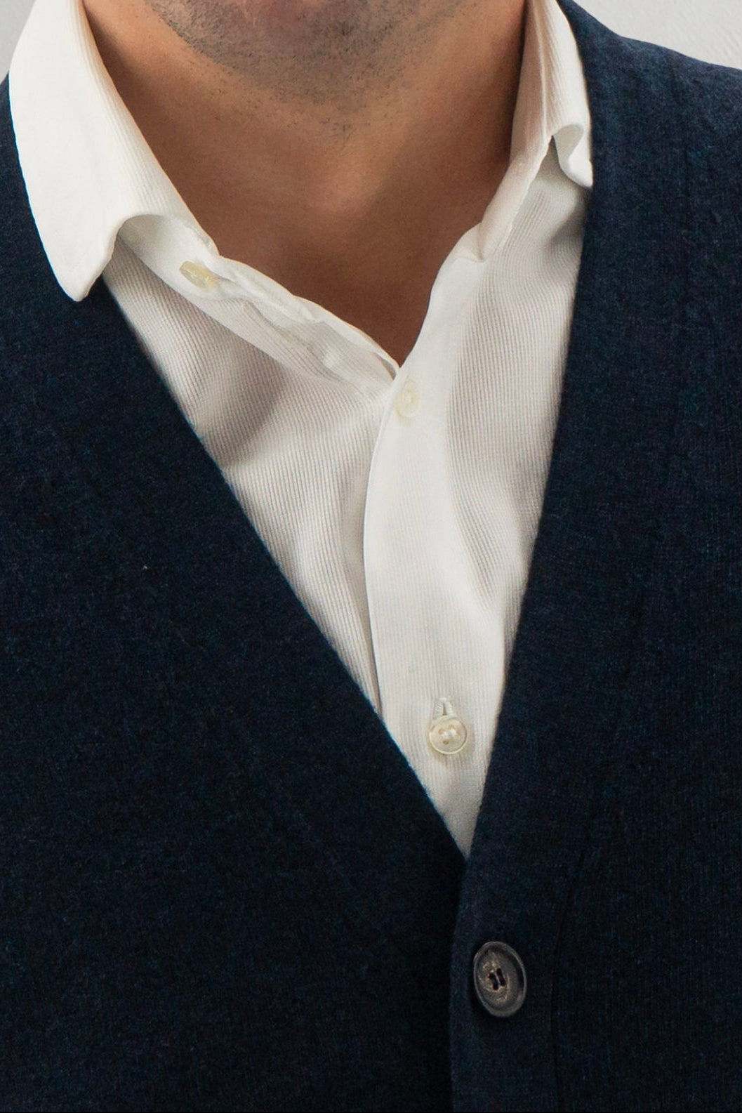 Cardigan 2 Ply 100% Cashmere - Moka