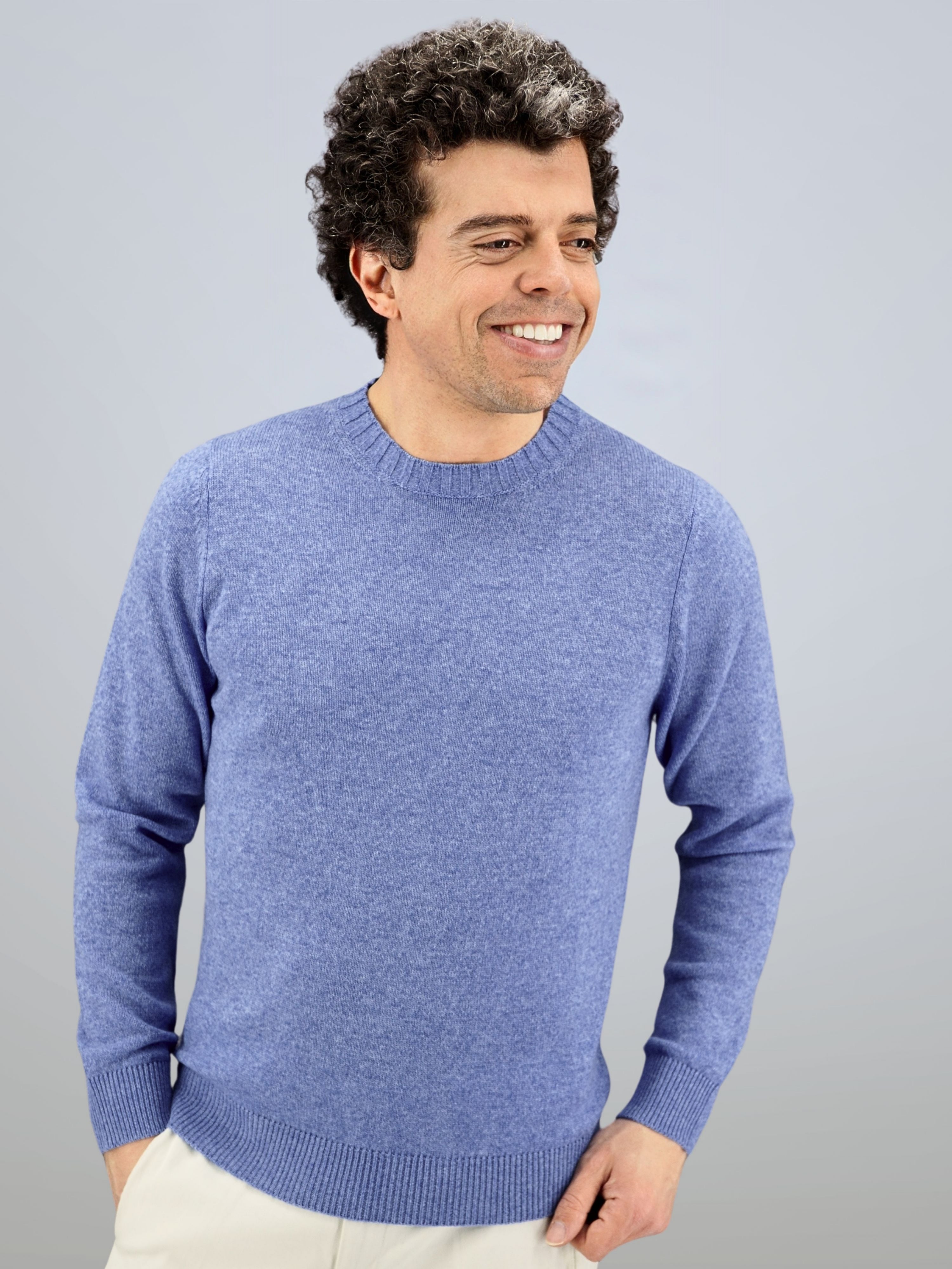 Crew Neck Nuvola Jacaranda 100% Cashmere