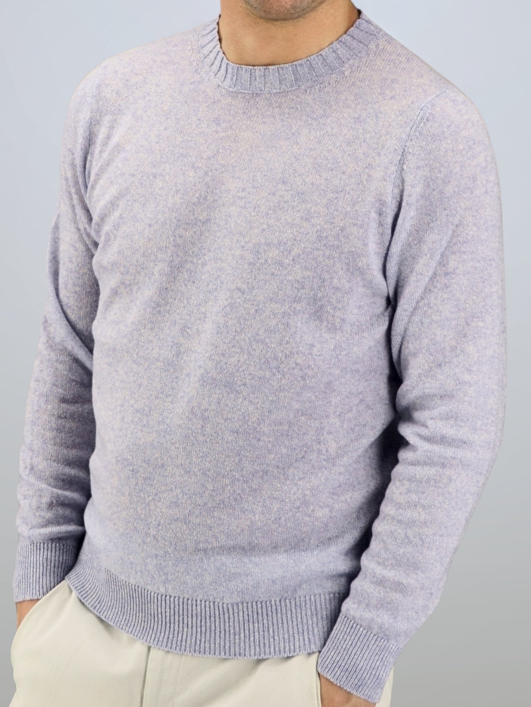 Girocollo Nuvola Glicine 100% Cashmere