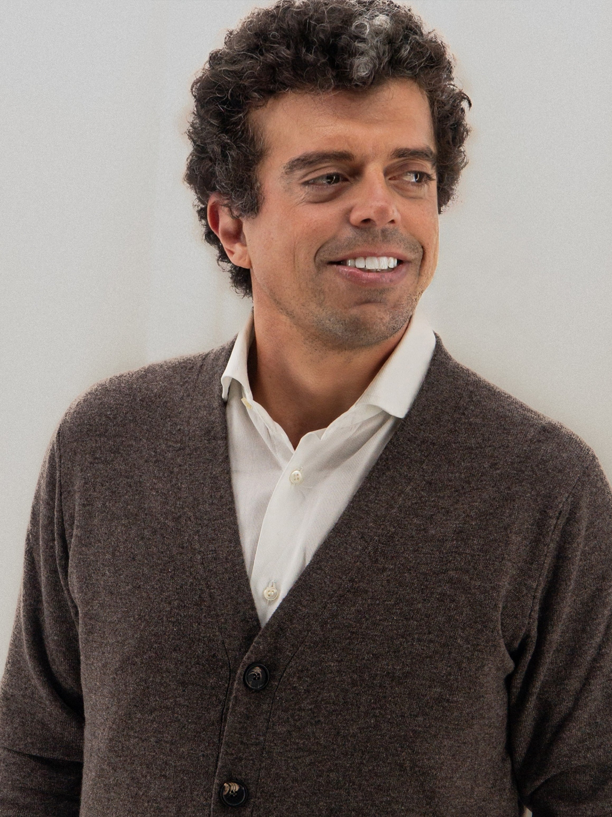 Cardigan 2 Ply 100% Cashmere - Moka