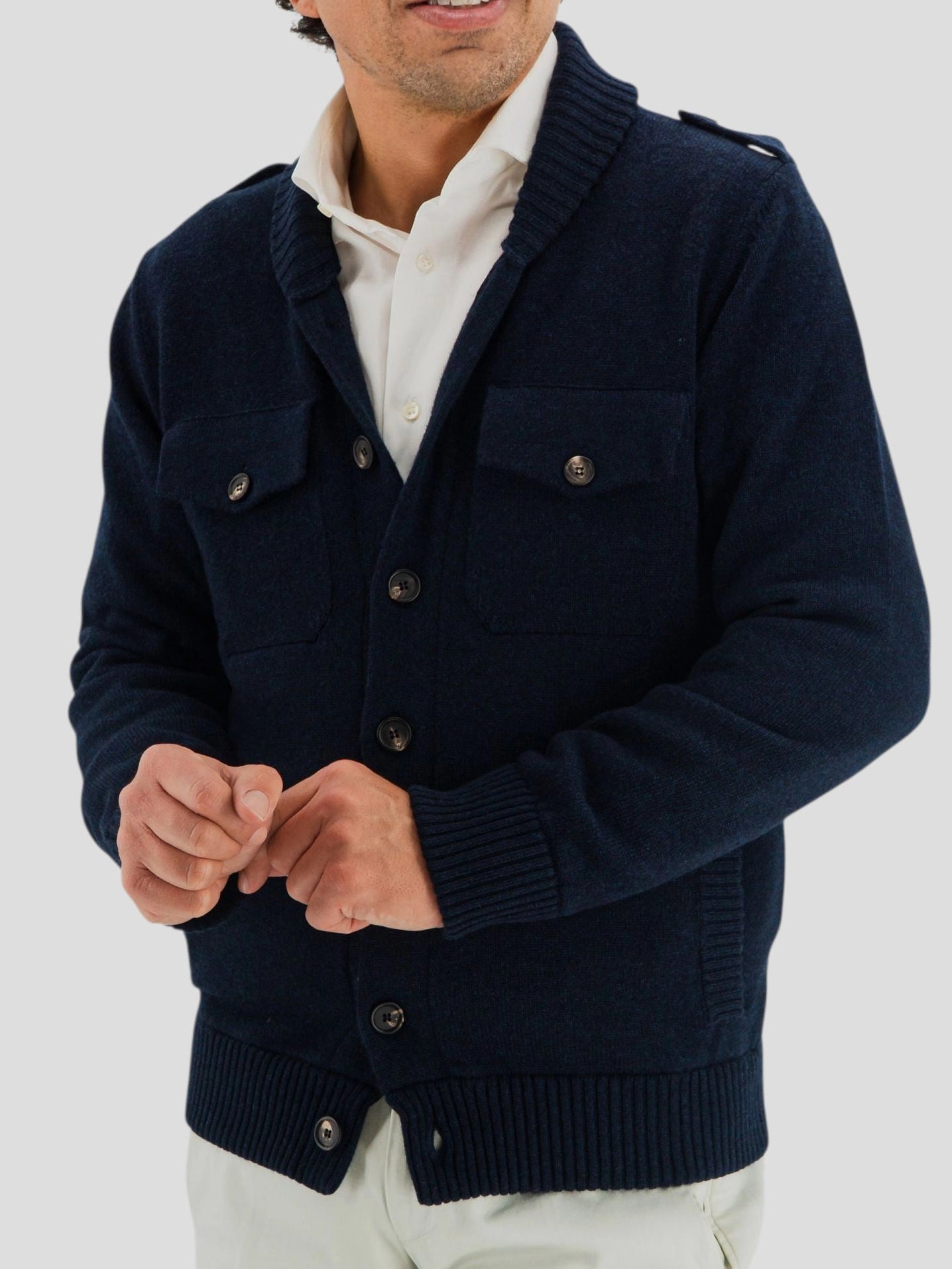 Giacca Brera Blu Navy 100% Cashmere