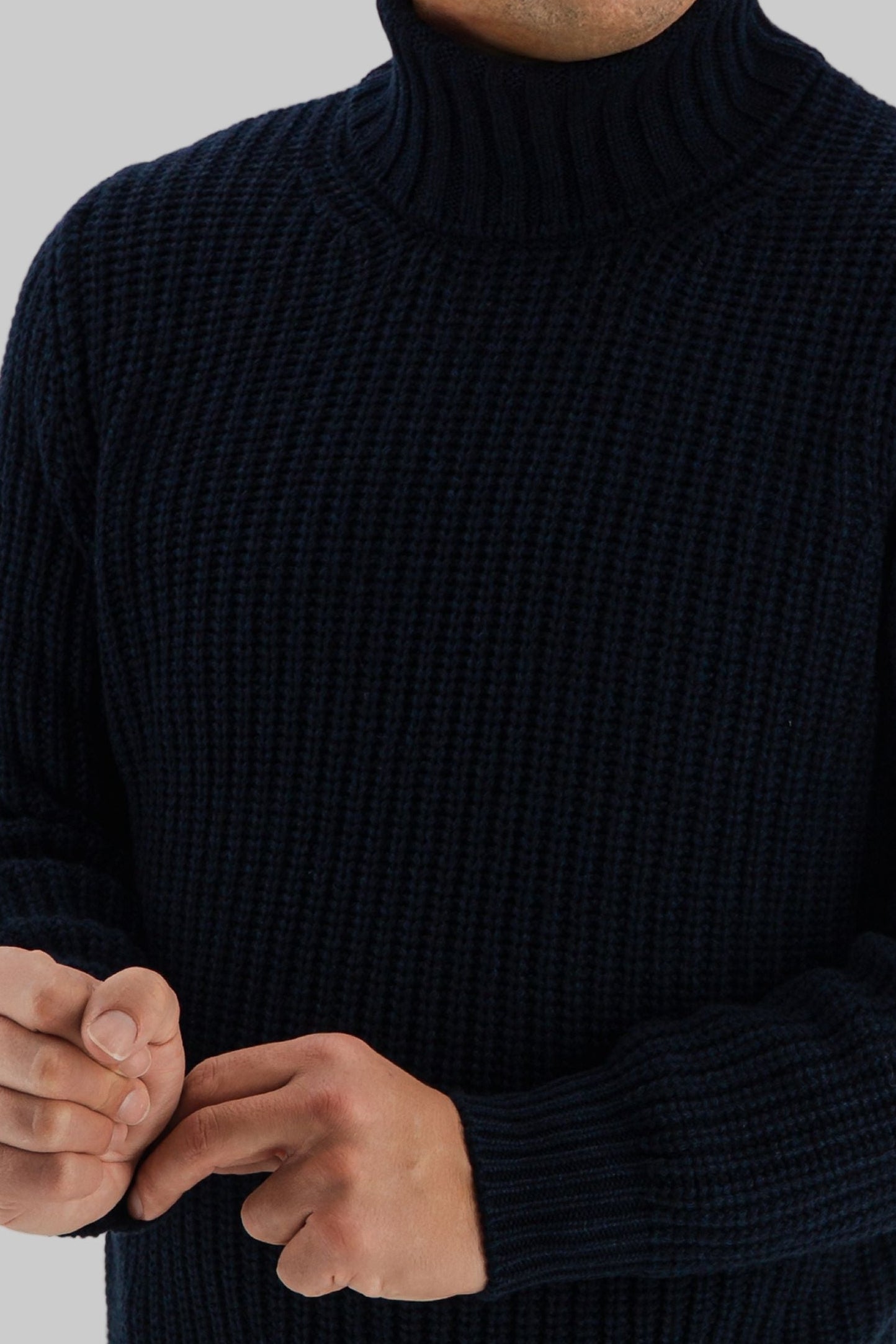 Dolcevita Pannocchia Blu Navy 100% Cashmere