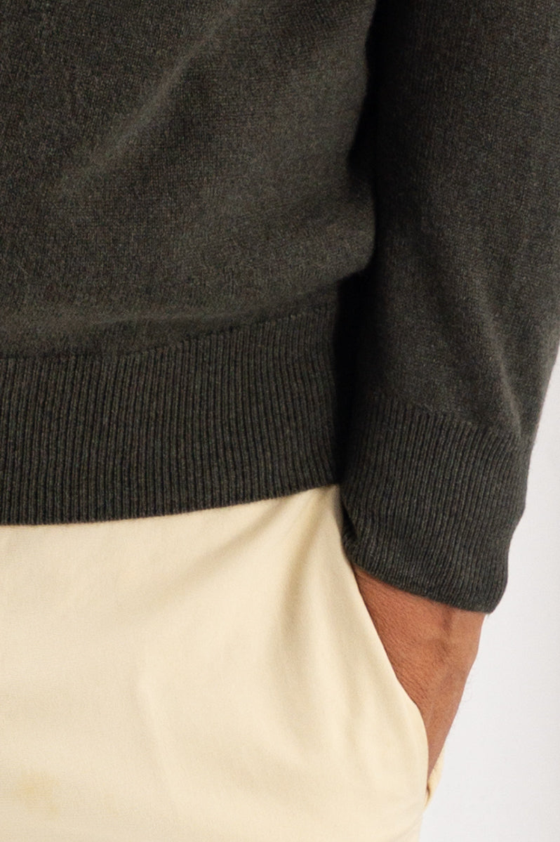 Scollo V Classic Loden 100% Cashmere